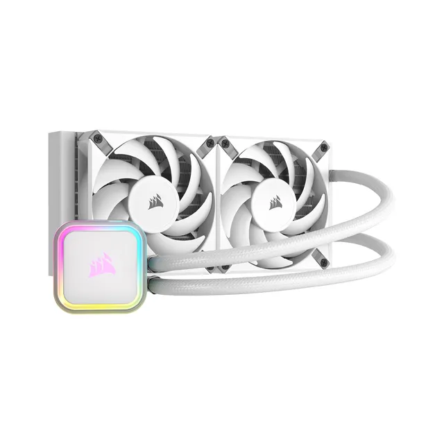 corsair-h100i-rgb-elite-dissipatore-a-liquido-cpu-aio-240mm-bianco image 1