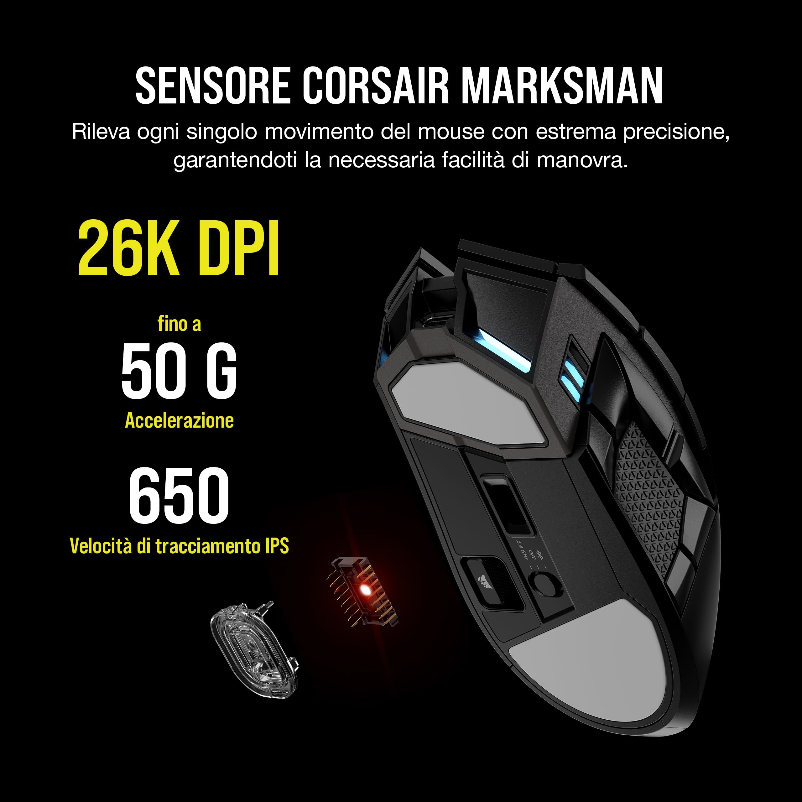 corsair-darkstar-rgb-wireless-mouse-gaming-mmo-26000-dpi-15-pulsanti-nero image 6
