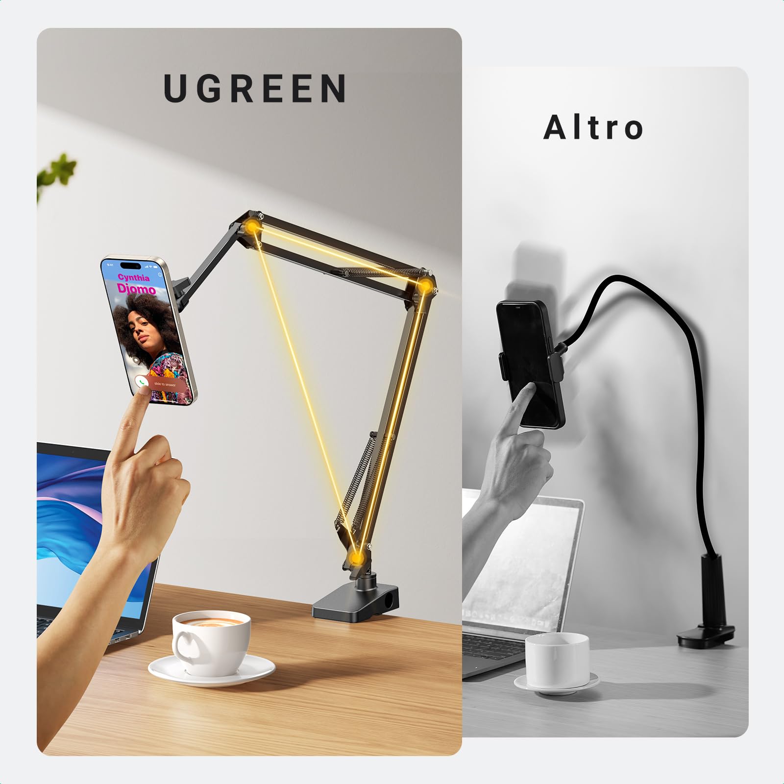 ugreen-supporto-cellulare-magnetico-da-letto-magsafe-con-braccio-flessibile-arti image 6