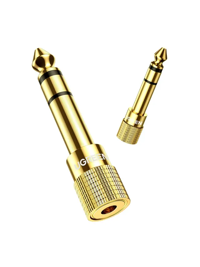 ugreen-adattatore-audio-jack-3-5mm-femmina-a-6-35mm-maschio-stereo-hifi-2-pack image 1