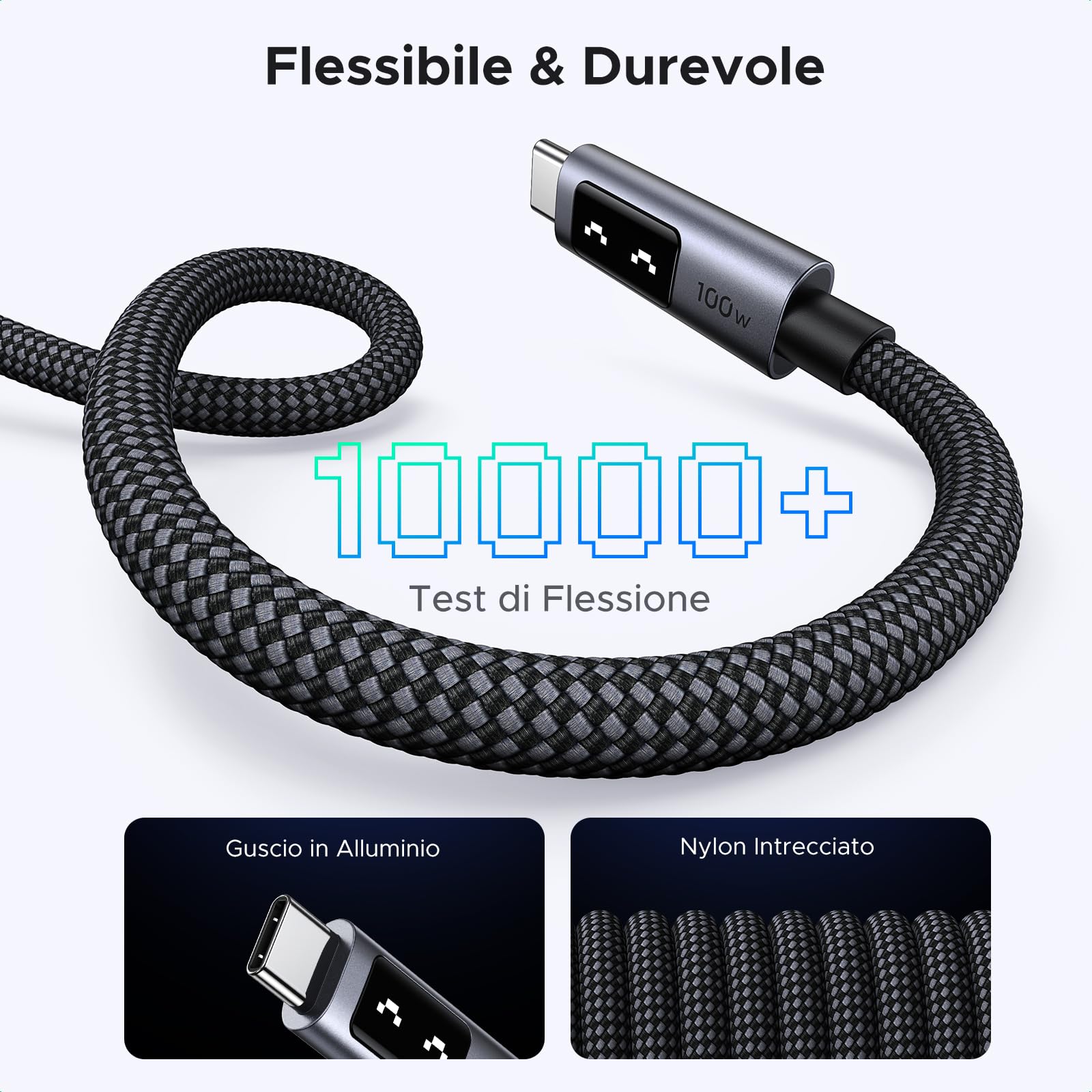ugreen-uno-cavo-usb-c-100w-nylon-intrecciato-1m-ricarica-rapida-pd-3-0 image 8