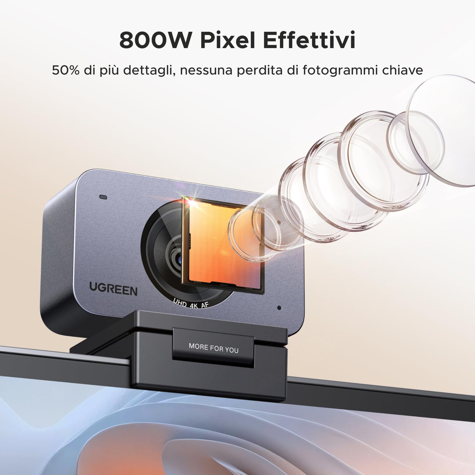 ugreen-finecam-webcam-4k-30fps-con-autofocus-e-treppiede image 2