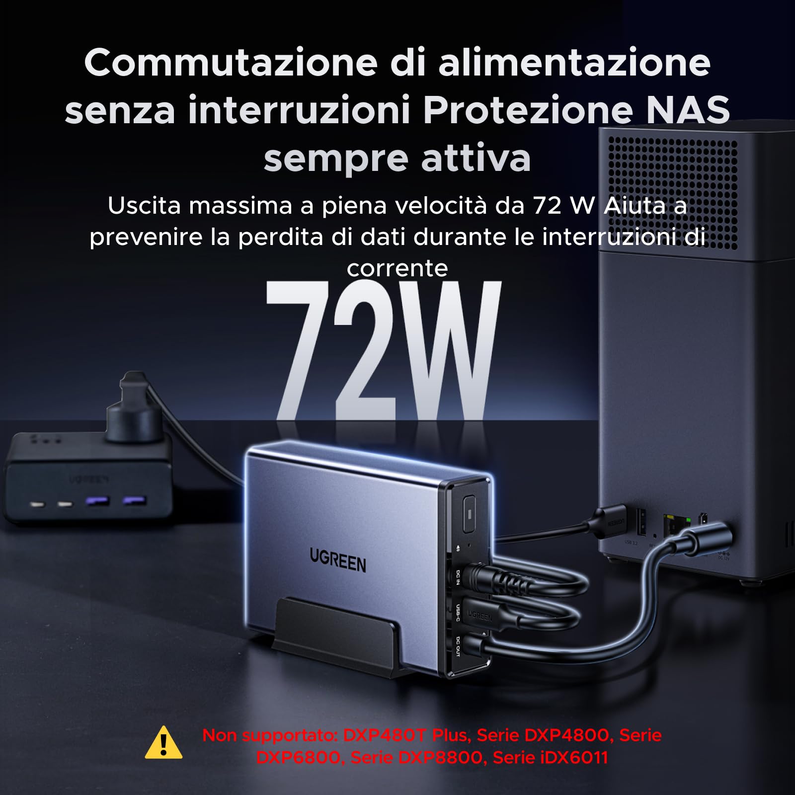 ugreen-nasync-us2000-ups-72w-per-nas-ugreen-con-protezione-sovratensione-e-contr image 6
