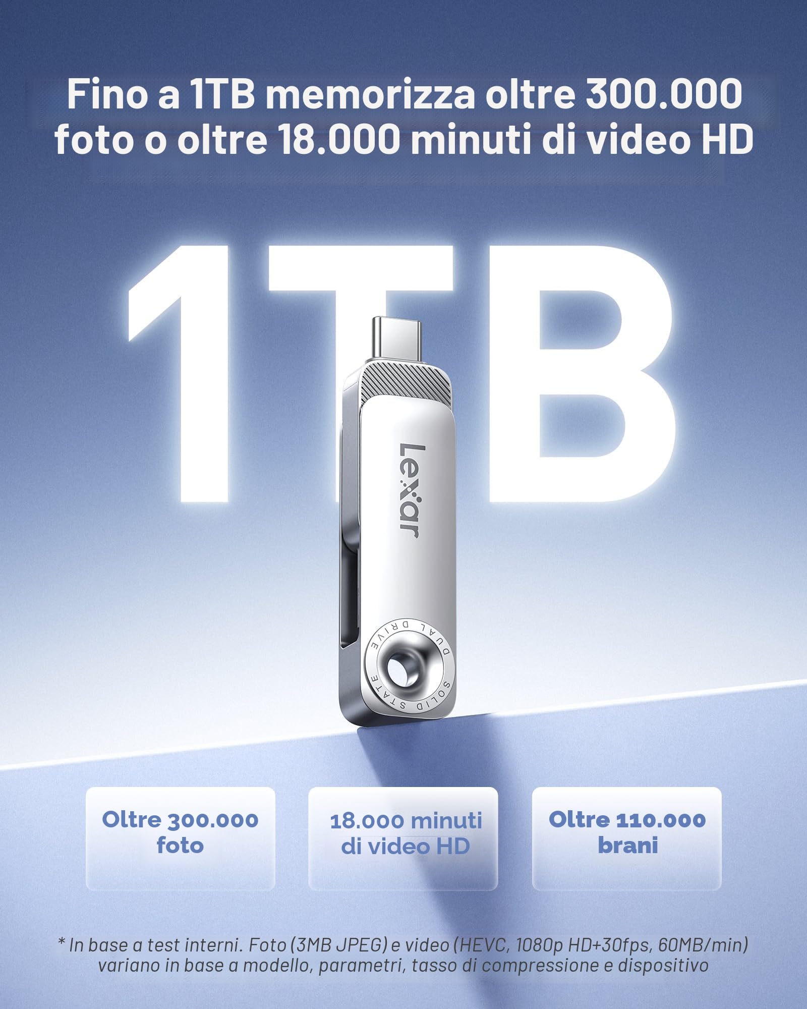 lexar-d50e-256gb-chiavetta-usb-doppia-usb-c-usb-a-400mb-s image 7