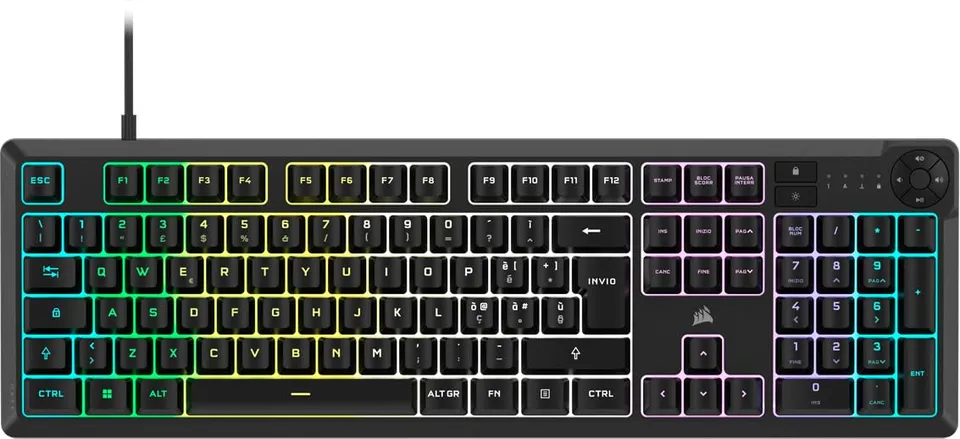 corsair-k55-core-rgb-tastiera-gaming-a-membrana-qwerty-it-nero image 1
