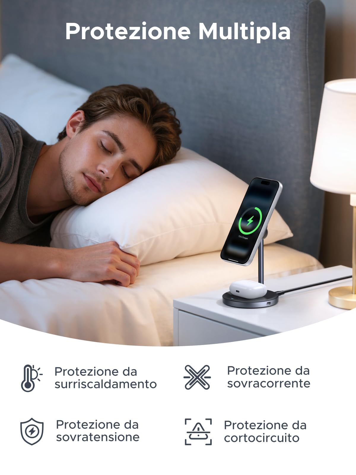 ugreen-zapix-2-in-1-caricatore-wireless-magnetico-qi2-15w-per-iphone-airpods image 6