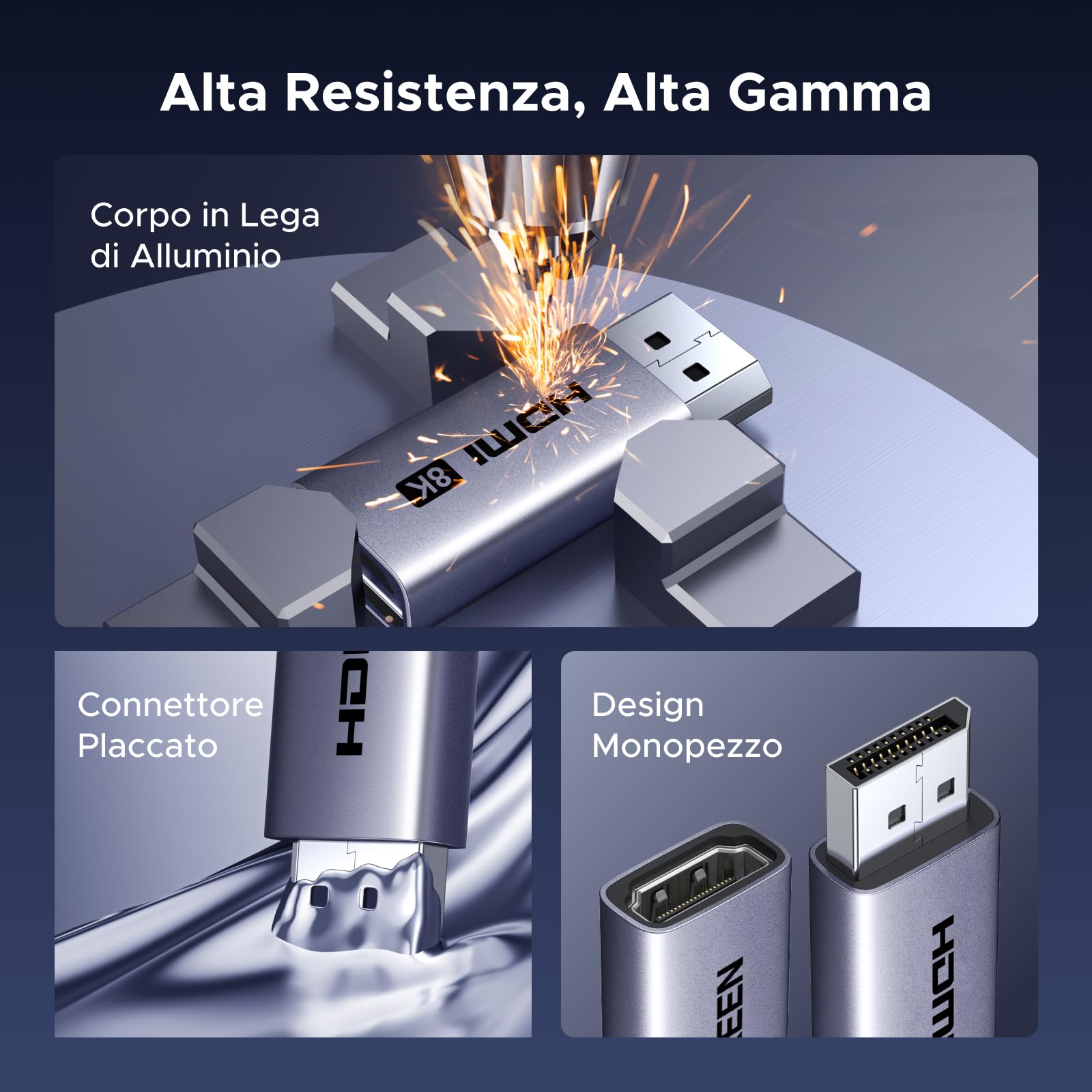 ugreen-adattatore-displayport-a-hdmi-8k-60hz-4k-240hz-alluminio image 7