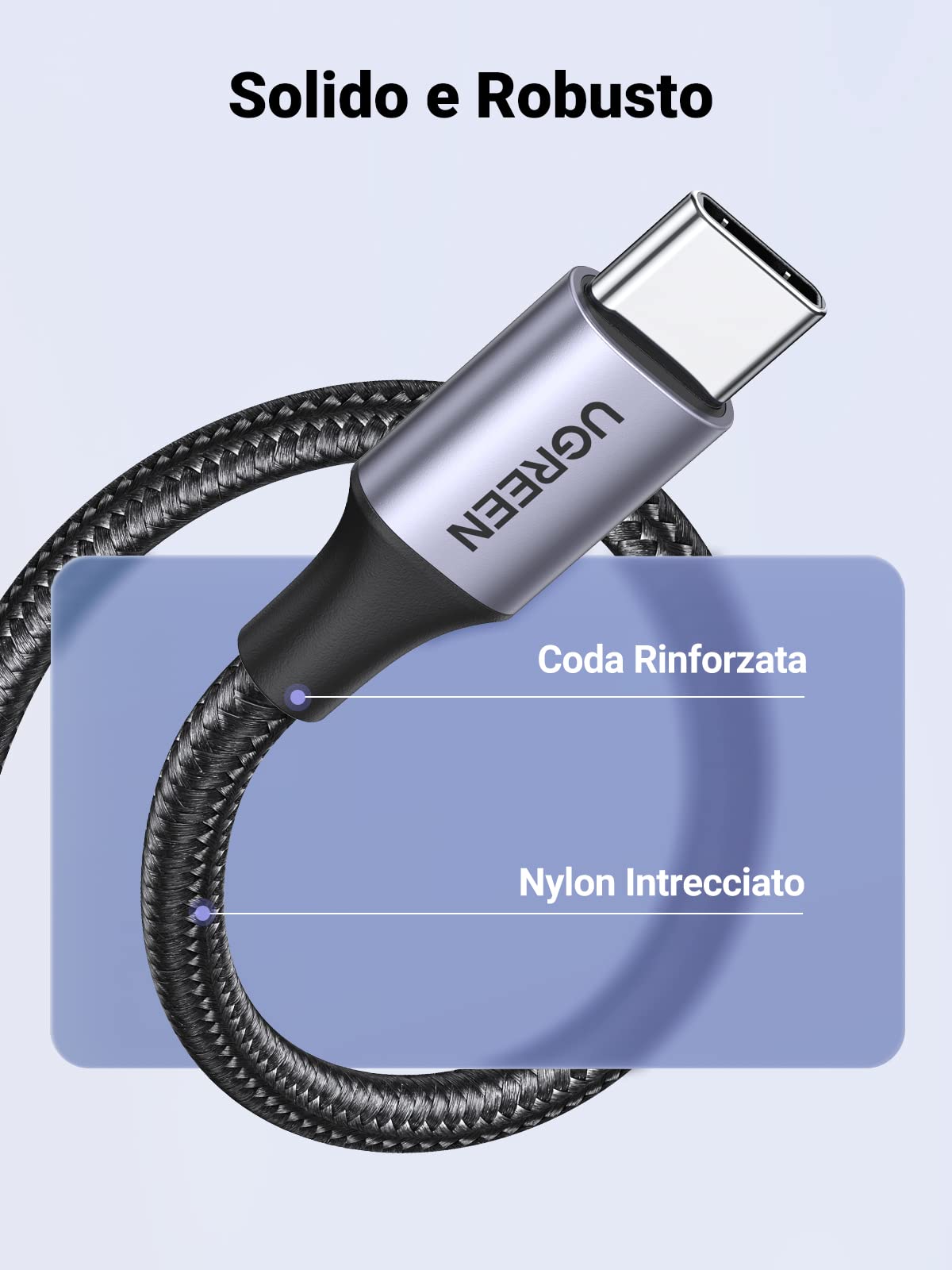 ugreen-cavo-usb-a-a-usb-c-3a-qc3-0-480mbps-nylon-0-5m-confezione-da-2-pezzi-nero image 4