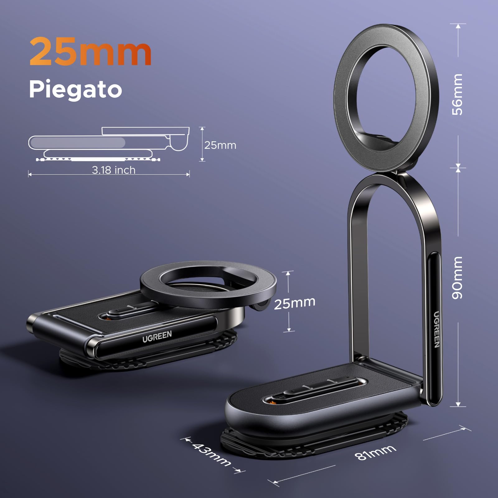 ugreen-supporto-telefono-auto-magnetico-magsafe-adesivo-pieghevole-20n image 8