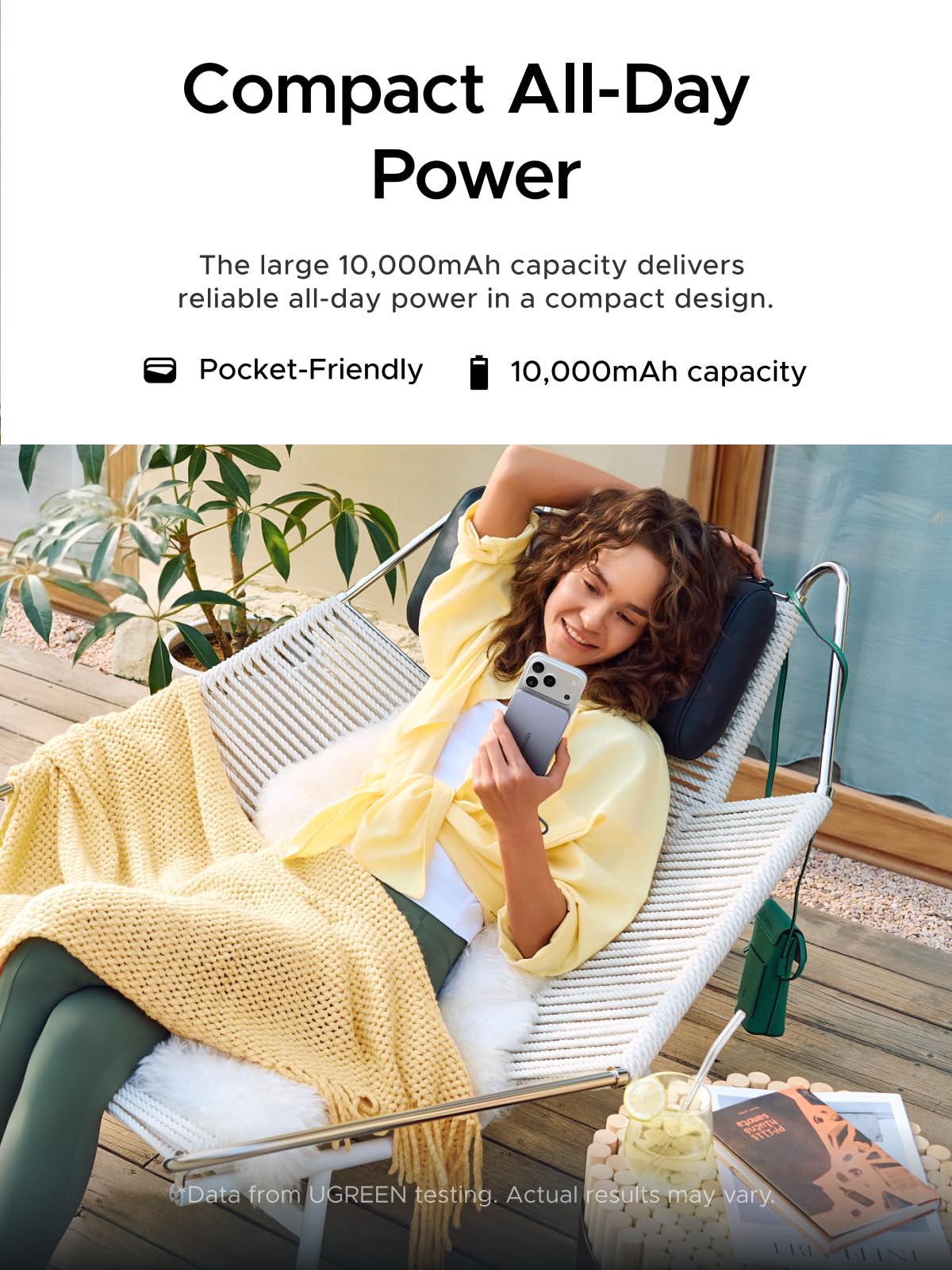 ugreen-magflow-air-power-bank-magnetica-qi2-15w-10000mah-pd-30w-grigio image 8