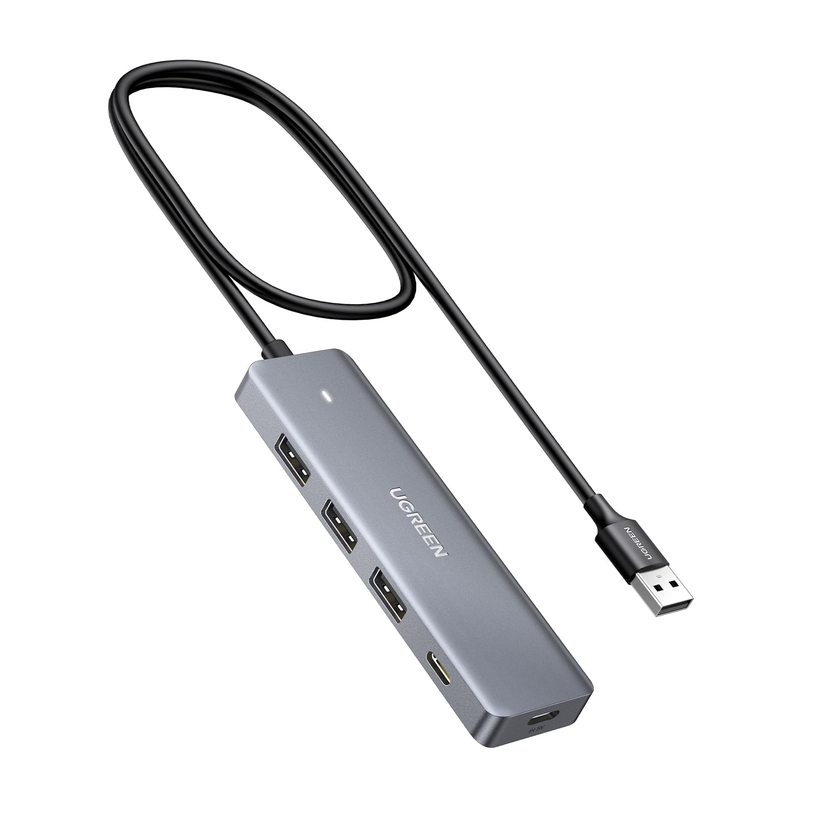 ugreen-hub-usb-3-0-4-porte-5gbps-con-cavo-60cm-per-pc-mac-ps5-dischi-rigidi-e-pe image 1