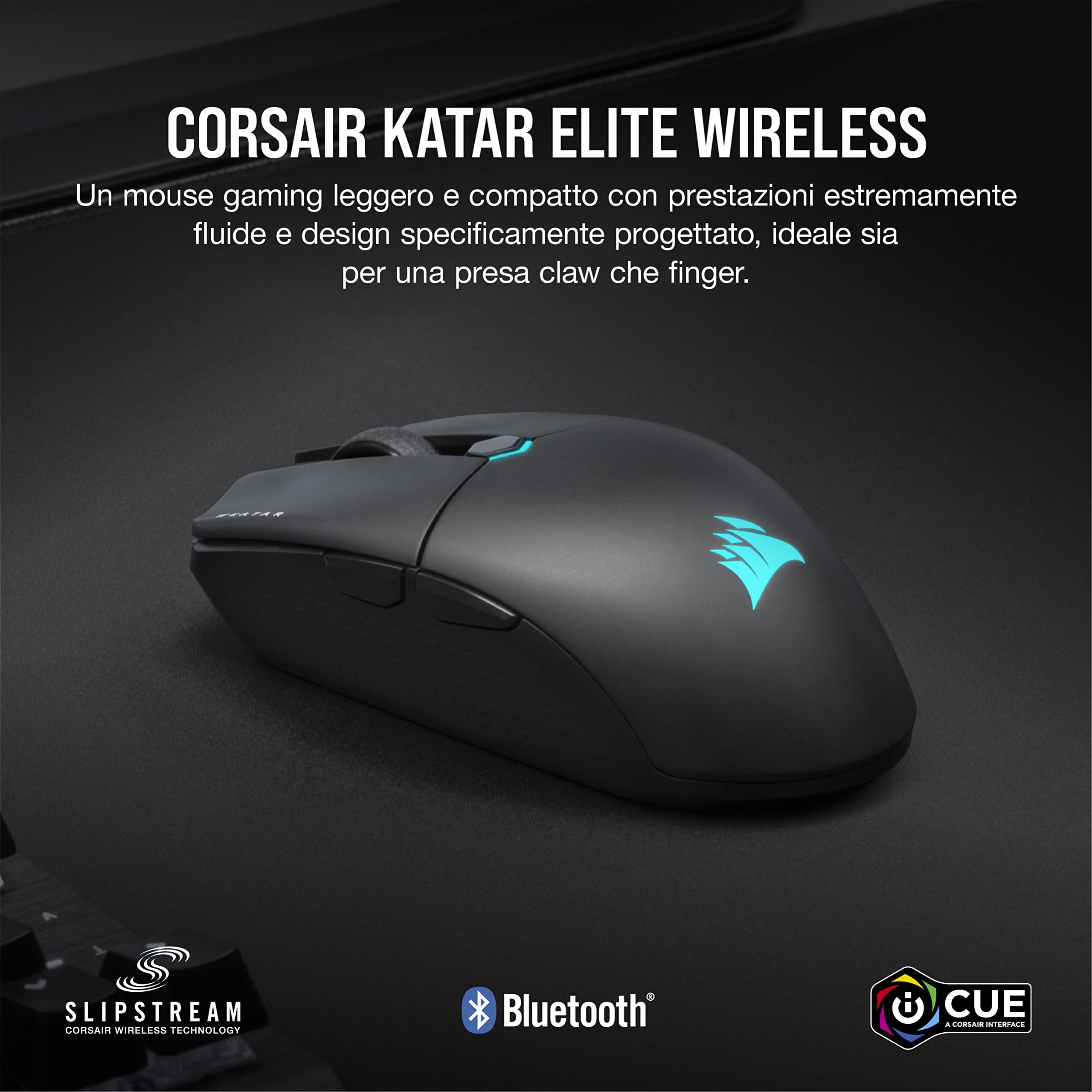 corsair-katar-elite-wireless-mouse-gaming-nero-26-000-dpi image 2