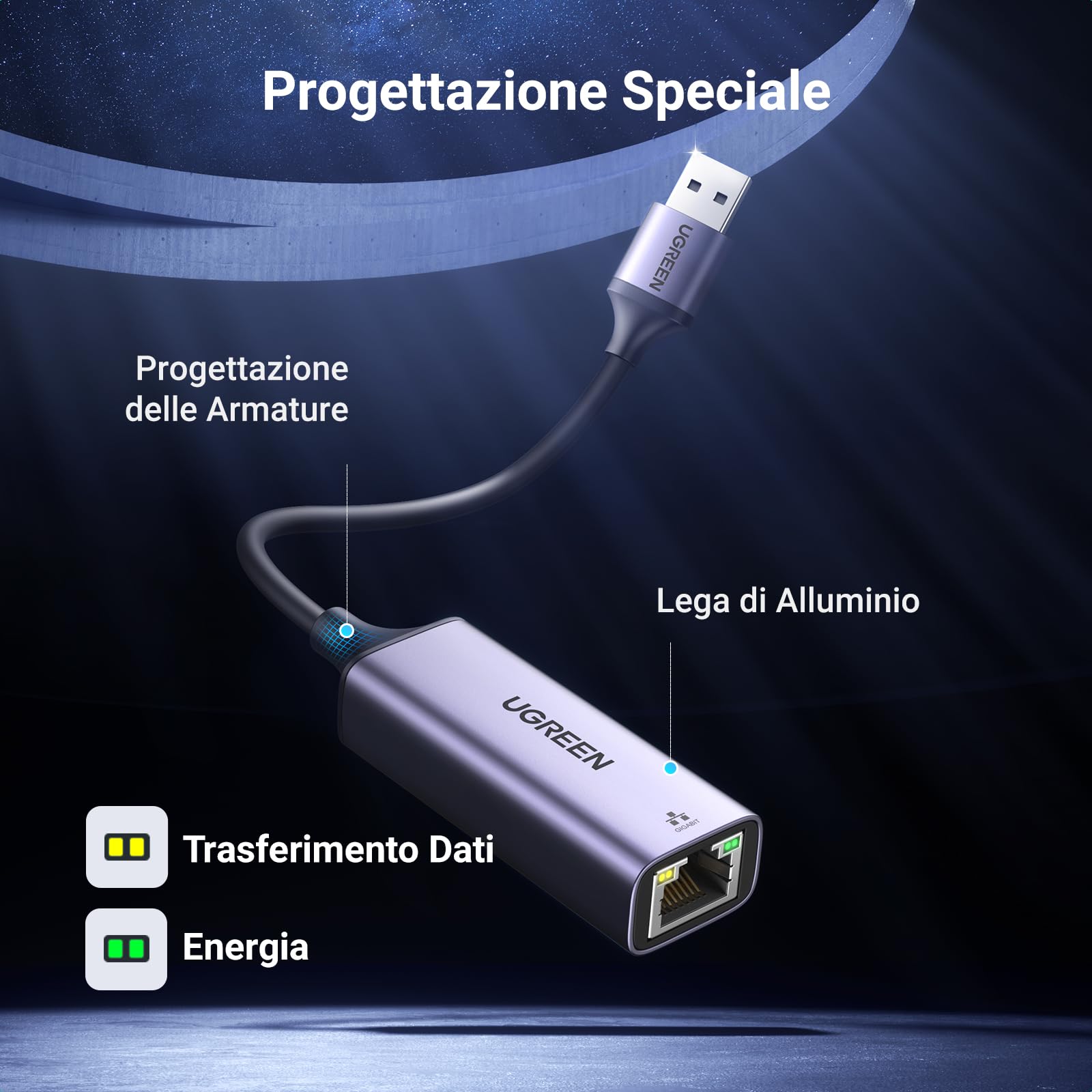 ugreen-adattatore-ethernet-usb-3-0-gigabit-1000mbps-in-alluminio-grigio image 5