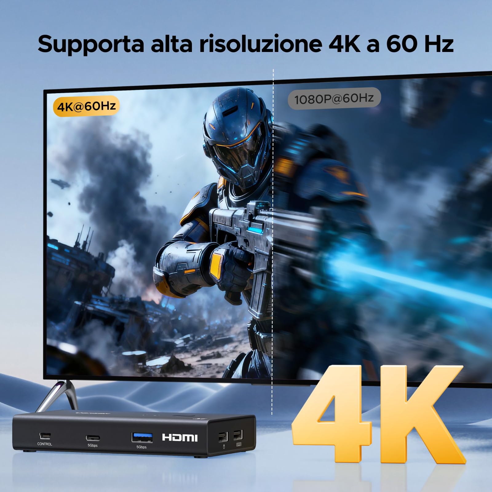 ugreen-switch-kvm-hdmi-2-0-4k-60hz-2-pc-con-4-porte-usb-3-0 image 6