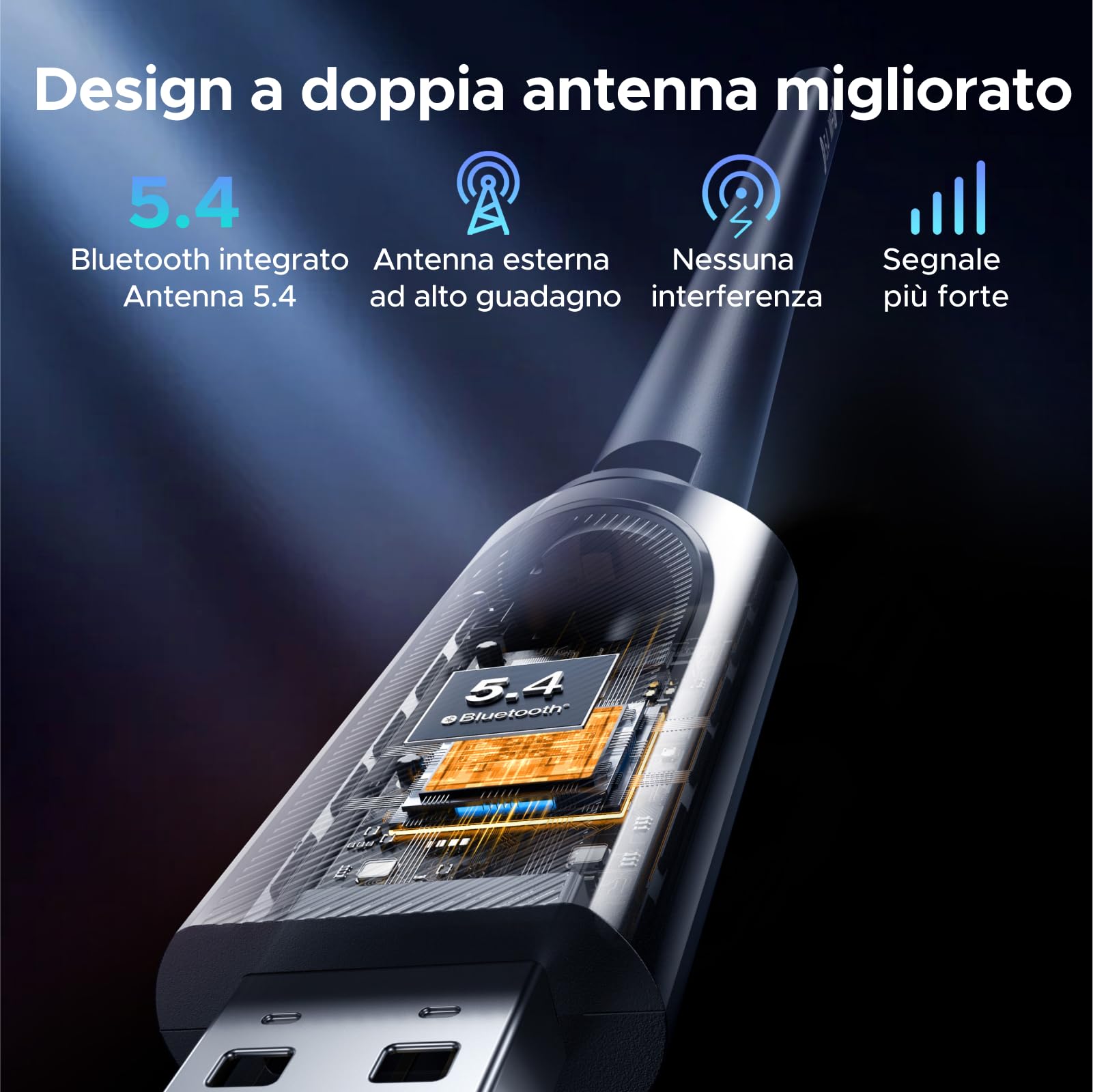ugreen-ax900-adattatore-usb-wifi-6-bluetooth-5-4-con-antenna-6dbi image 5