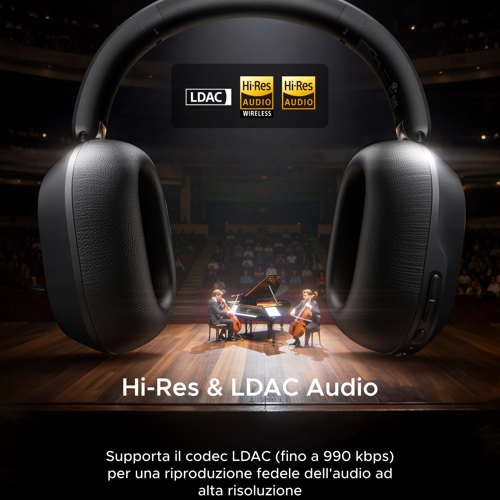 ugreen-hitune-max5s-cuffie-bluetooth-over-ear-anc-45db-hi-res-112-ore-nero image 2