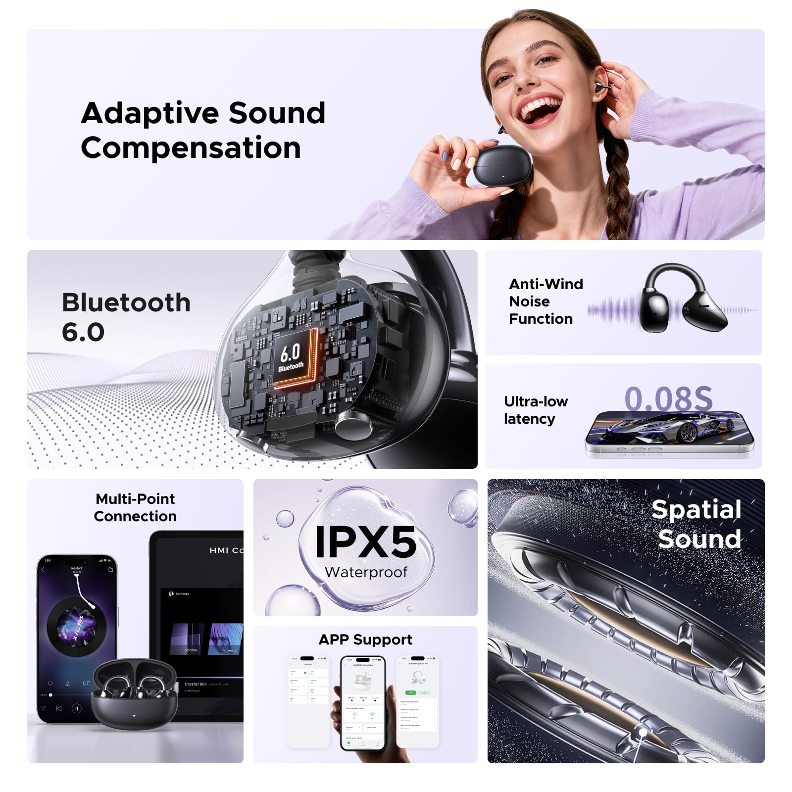 ugreen-clipbuds-pro-auricolari-bluetooth-sport-open-ear-anc-ibrida-adattiva-bt-6 image 5