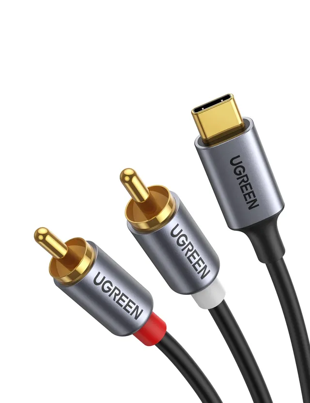 ugreen-cavo-usb-c-a-2-rca-maschio-con-chip-dac-audio-stereo-16bit-48khz-1-5-m-al image 1