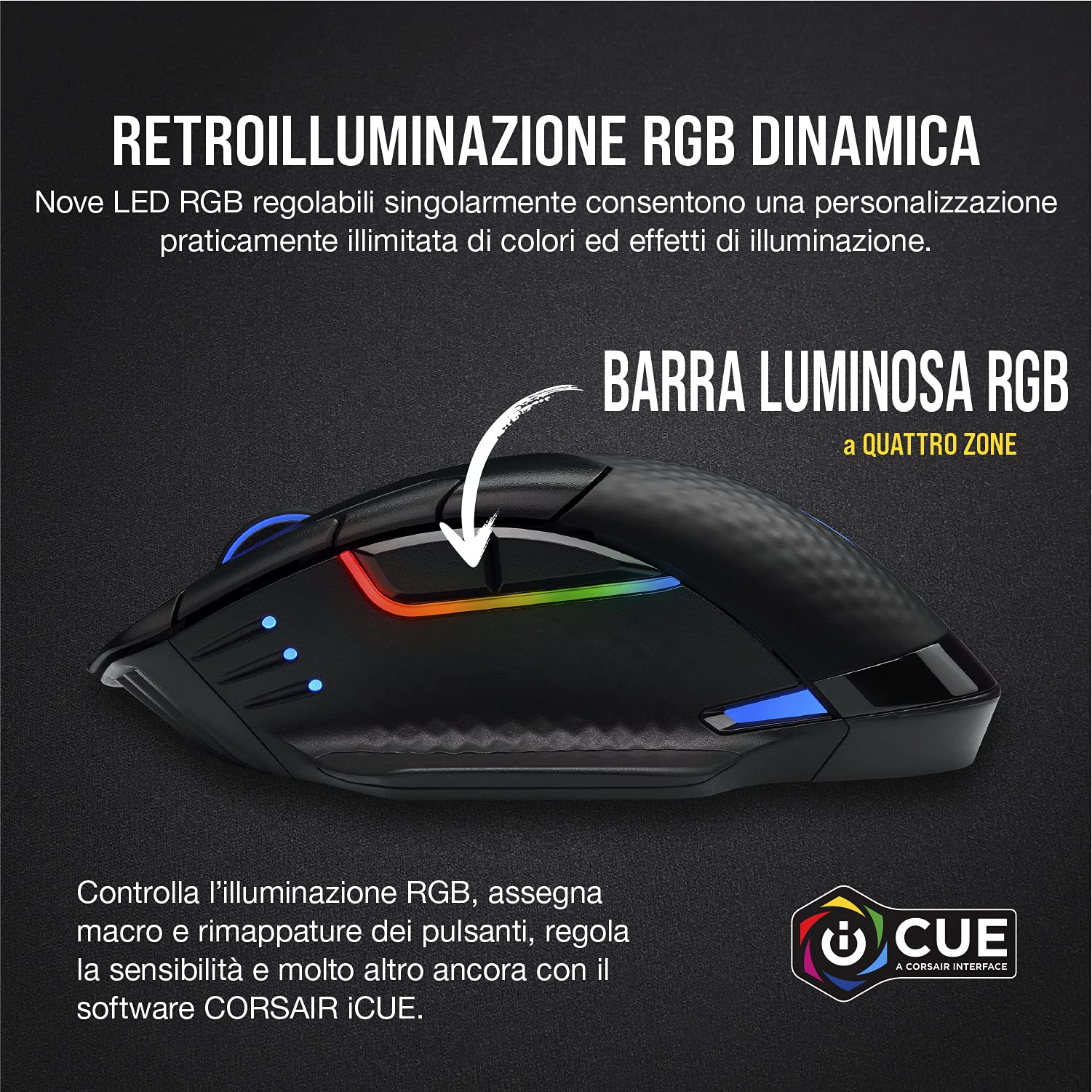 corsair-dark-core-rgb-pro-se-mouse-gaming-wireless-qi-nero image 8