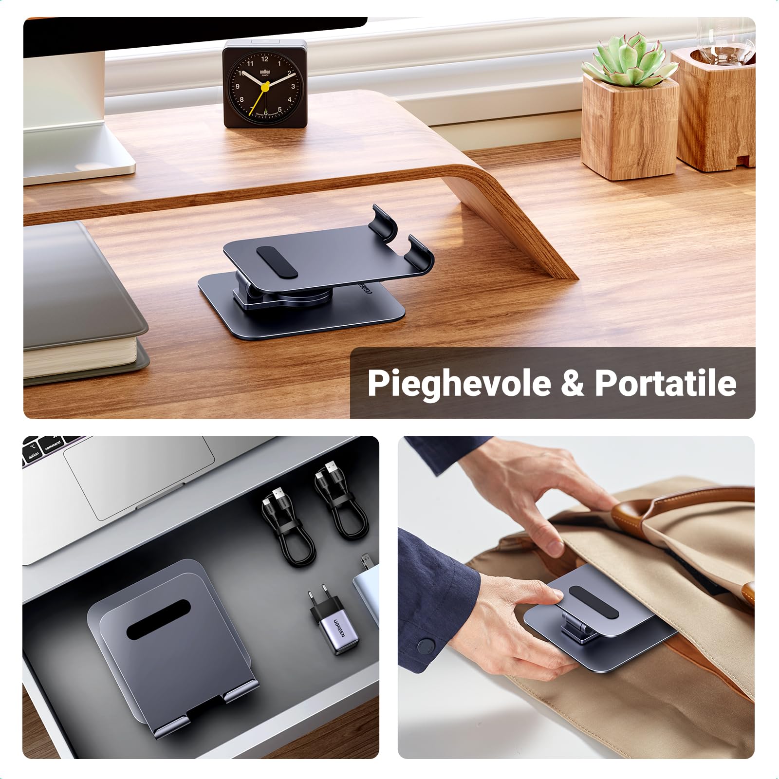 ugreen-supporto-tablet-da-tavolo-girevole-360-in-alluminio-4-7-12-9 image 6
