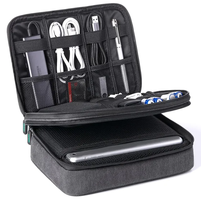 ugreen-borsa-organizer-cavi-elettronici-da-viaggio-25x17x8-cm-doppio-strato-impe image 1