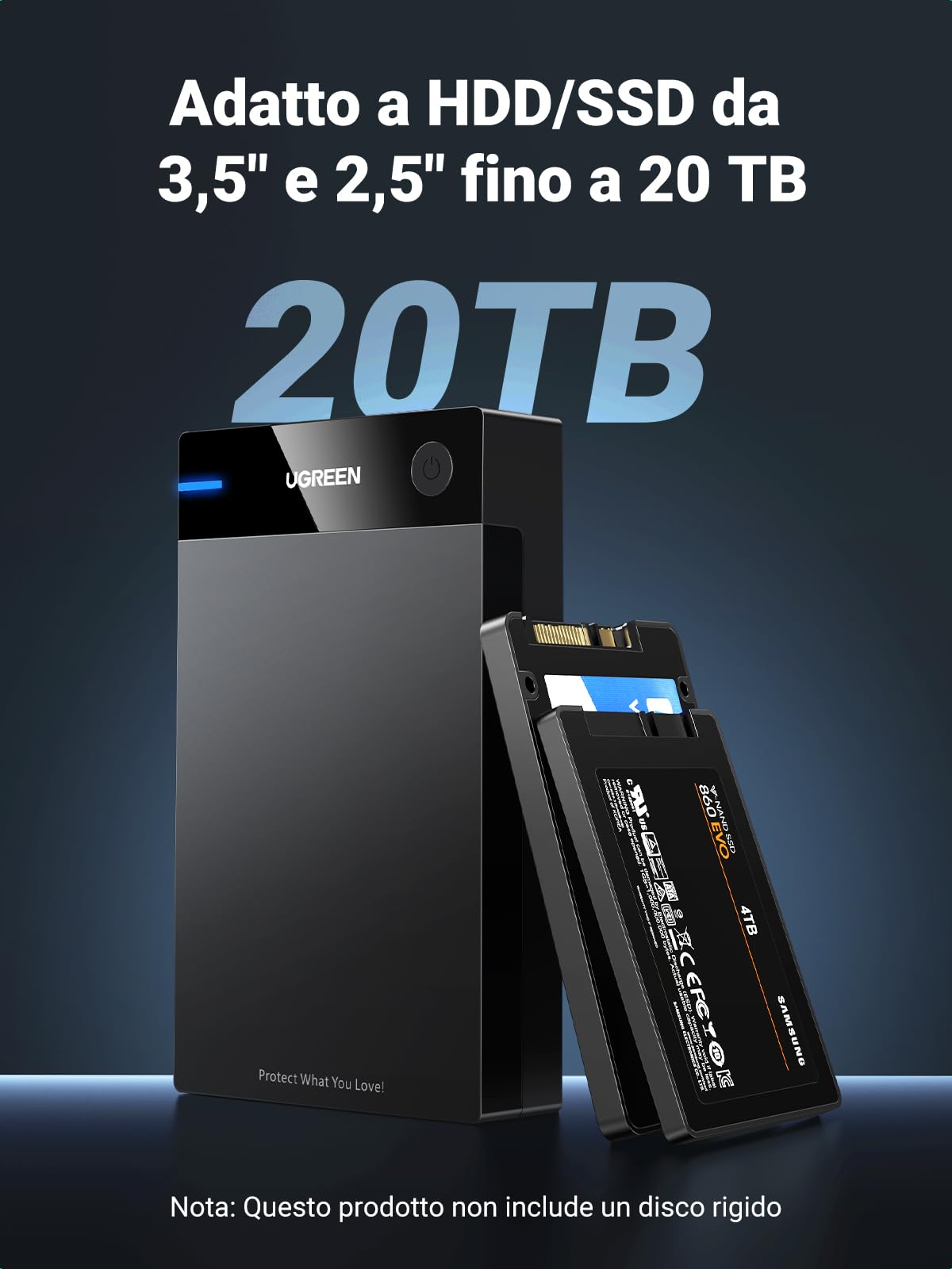 ugreen-case-esterno-hard-disk-3-5-usb-3-0-uasp-5gbps-fino-a-20tb image 2