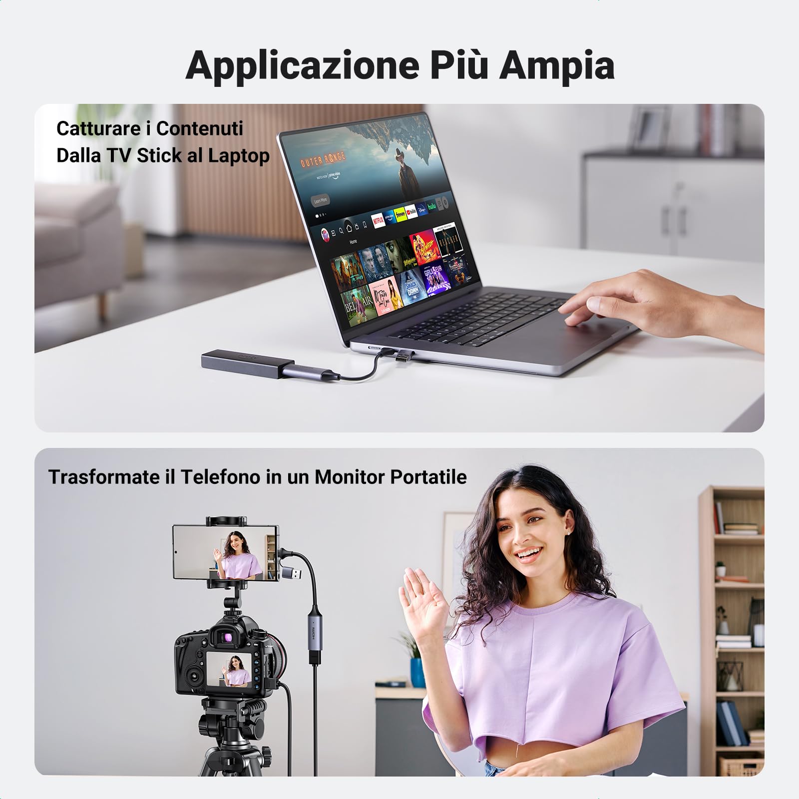 ugreen-scheda-di-acquisizione-video-hdmi-4k60hz-a-usb-c-1080p-30fps-per-streamin image 6