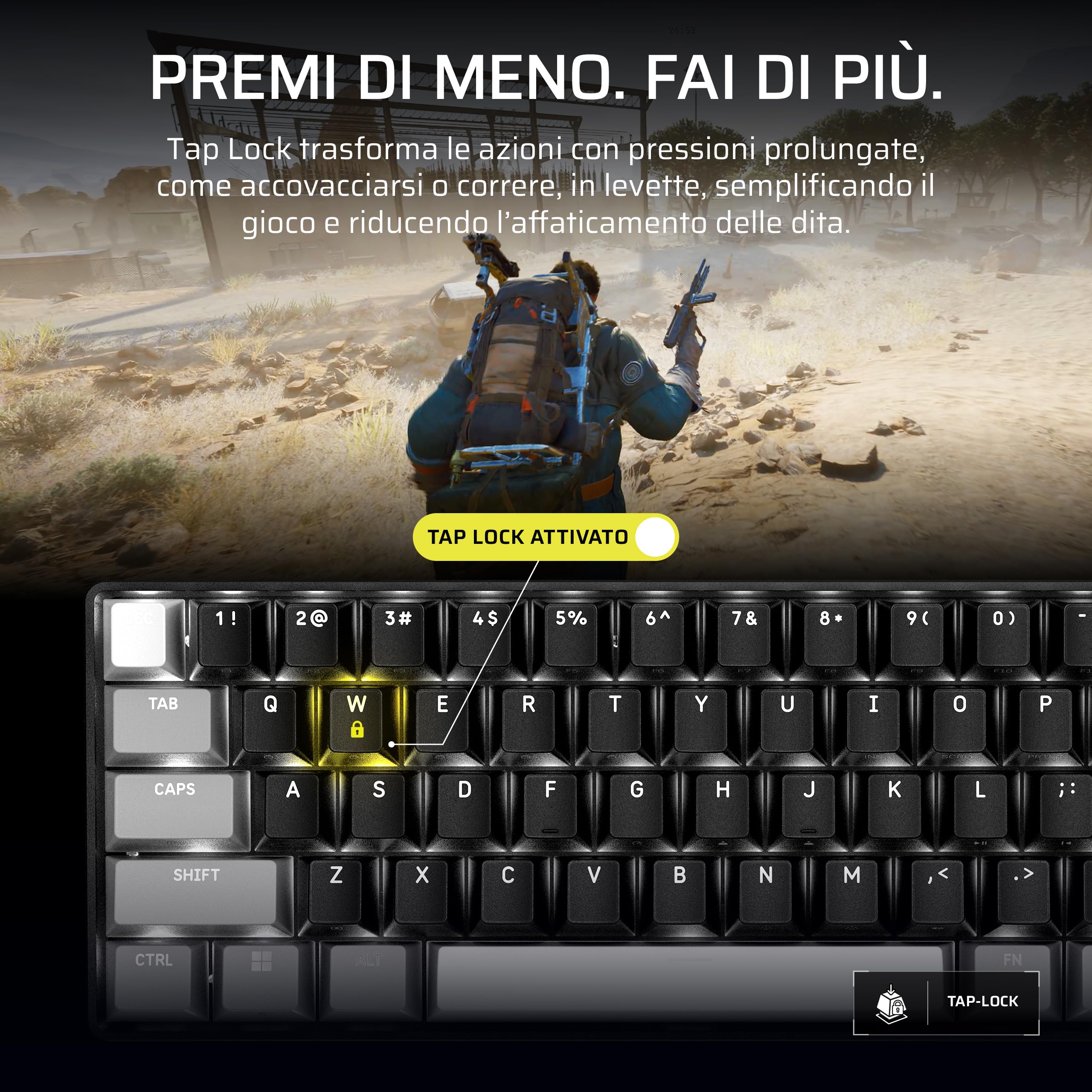 corsair-clipper-pro-mini-60-tastiera-gaming-fps-con-effetto-hall-nero-rapid-trig image 6