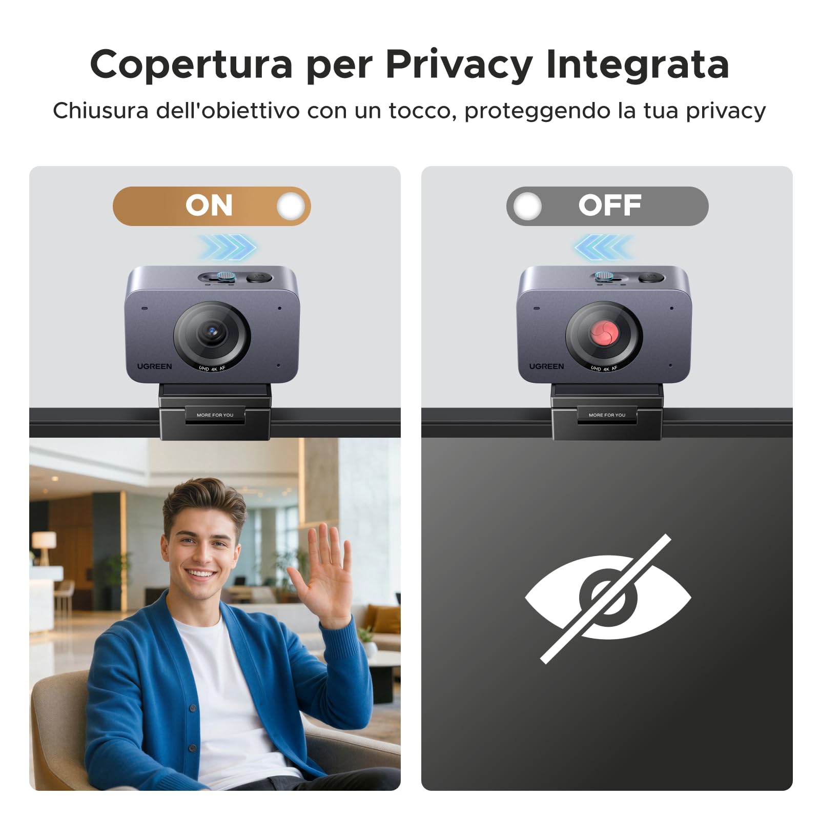 ugreen-finecam-webcam-4k-30fps-con-autofocus-e-treppiede image 8