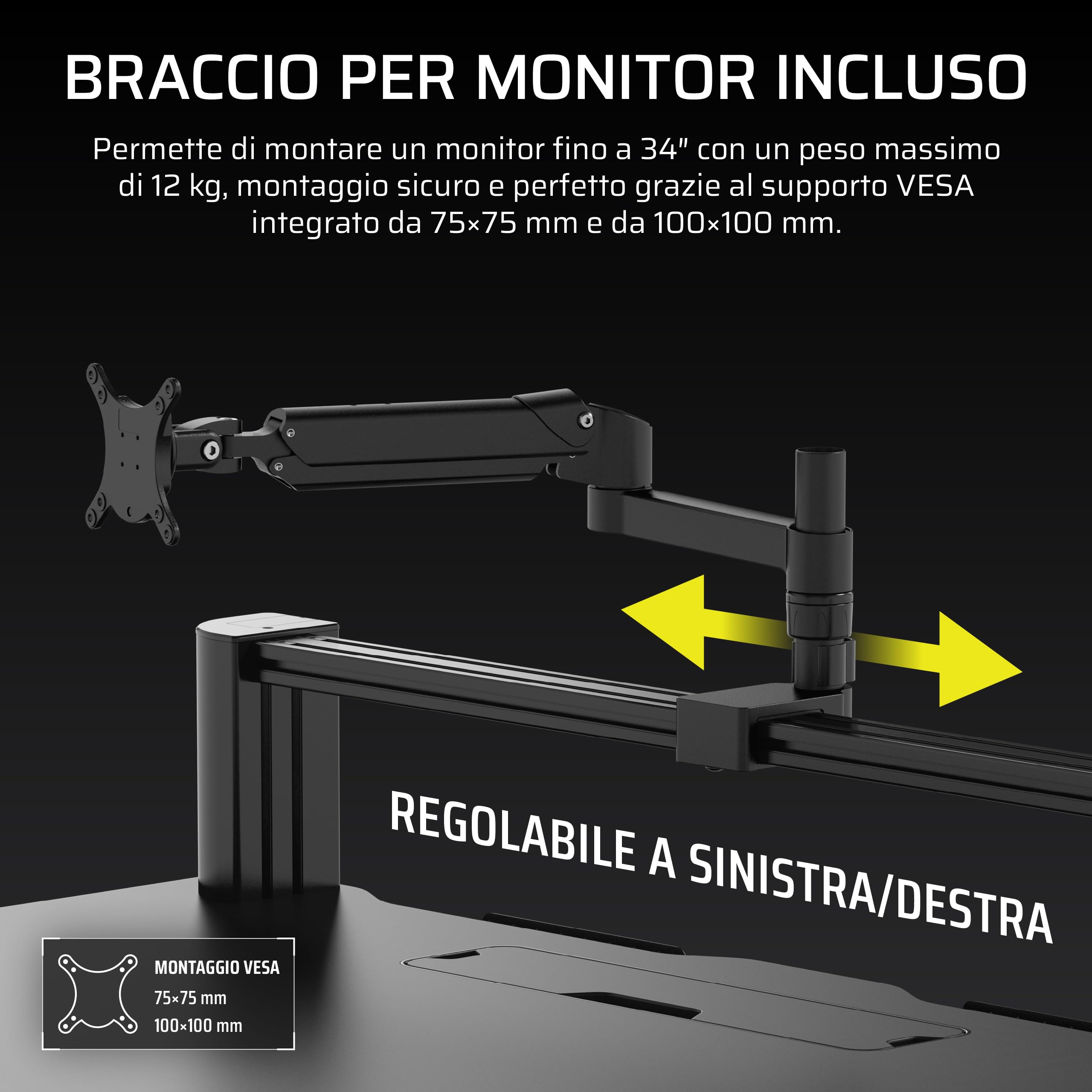corsair-platform-4-scrivania-gaming-120x76cm-altezza-fissa-nero image 4