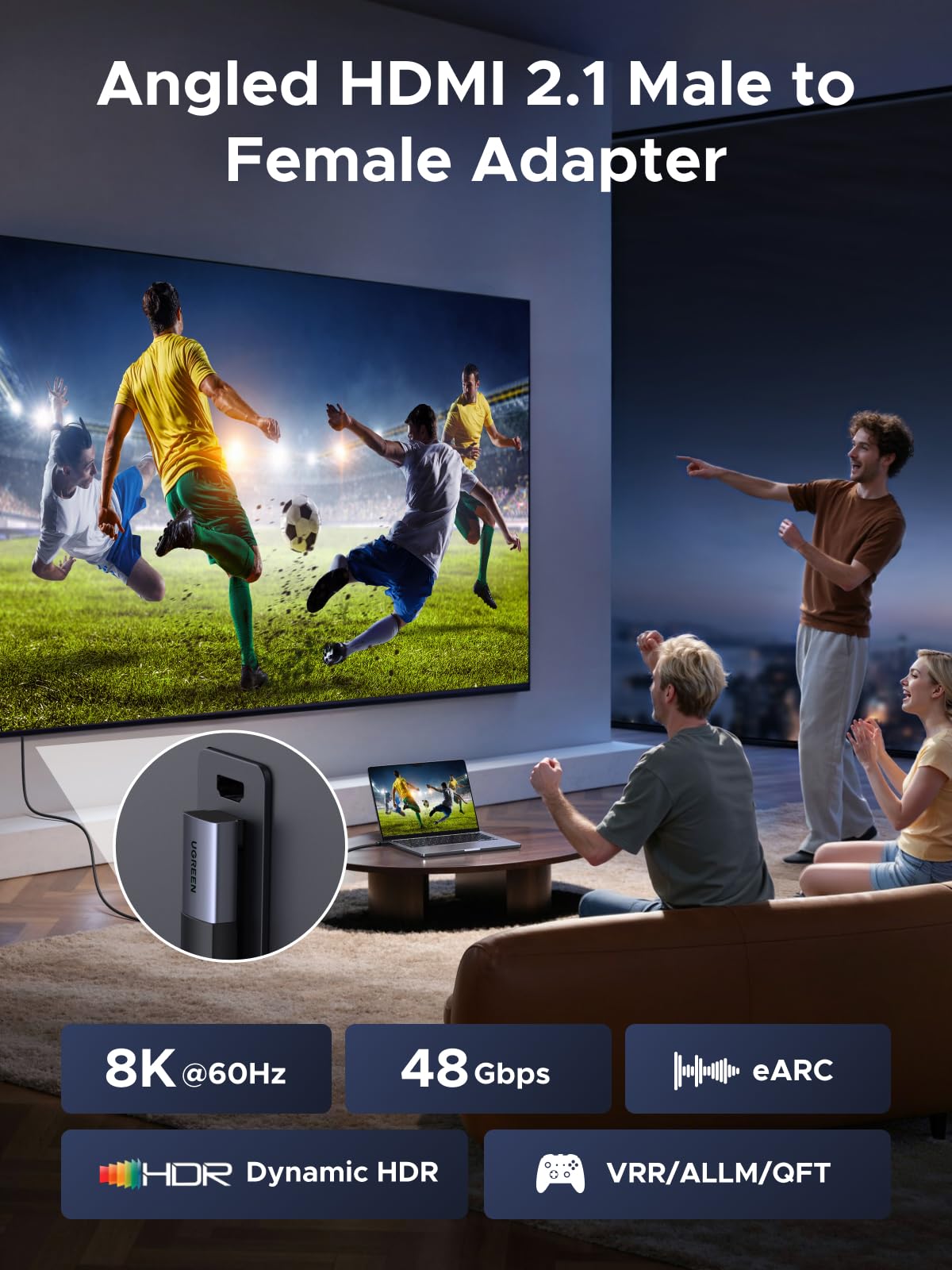 ugreen-adattatore-hdmi-2-1-8k-maschio-femmina-90-e-270-2-pezzi image 4