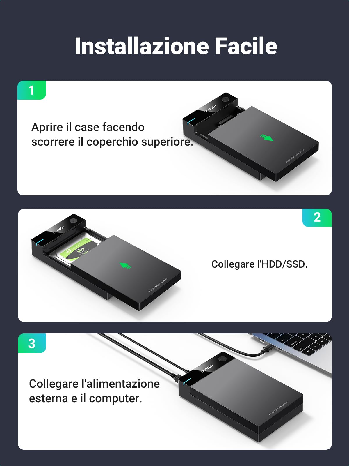 ugreen-case-esterno-hard-disk-3-5-usb-3-0-uasp-5gbps-fino-a-20tb image 5