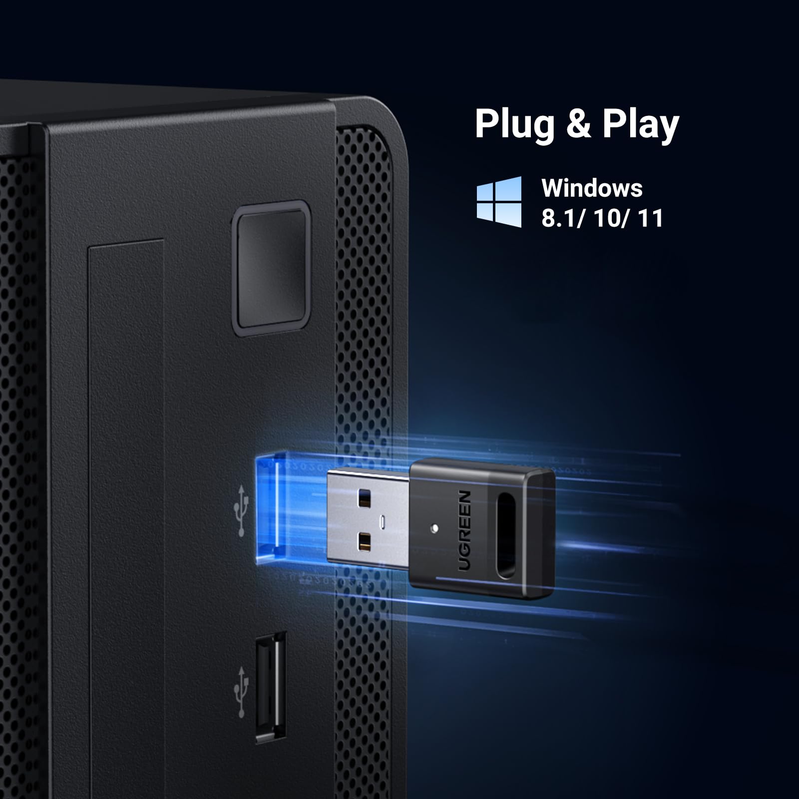 ugreen-adattatore-usb-bluetooth-5-3-per-pc-windows-con-5-dispositivi image 3