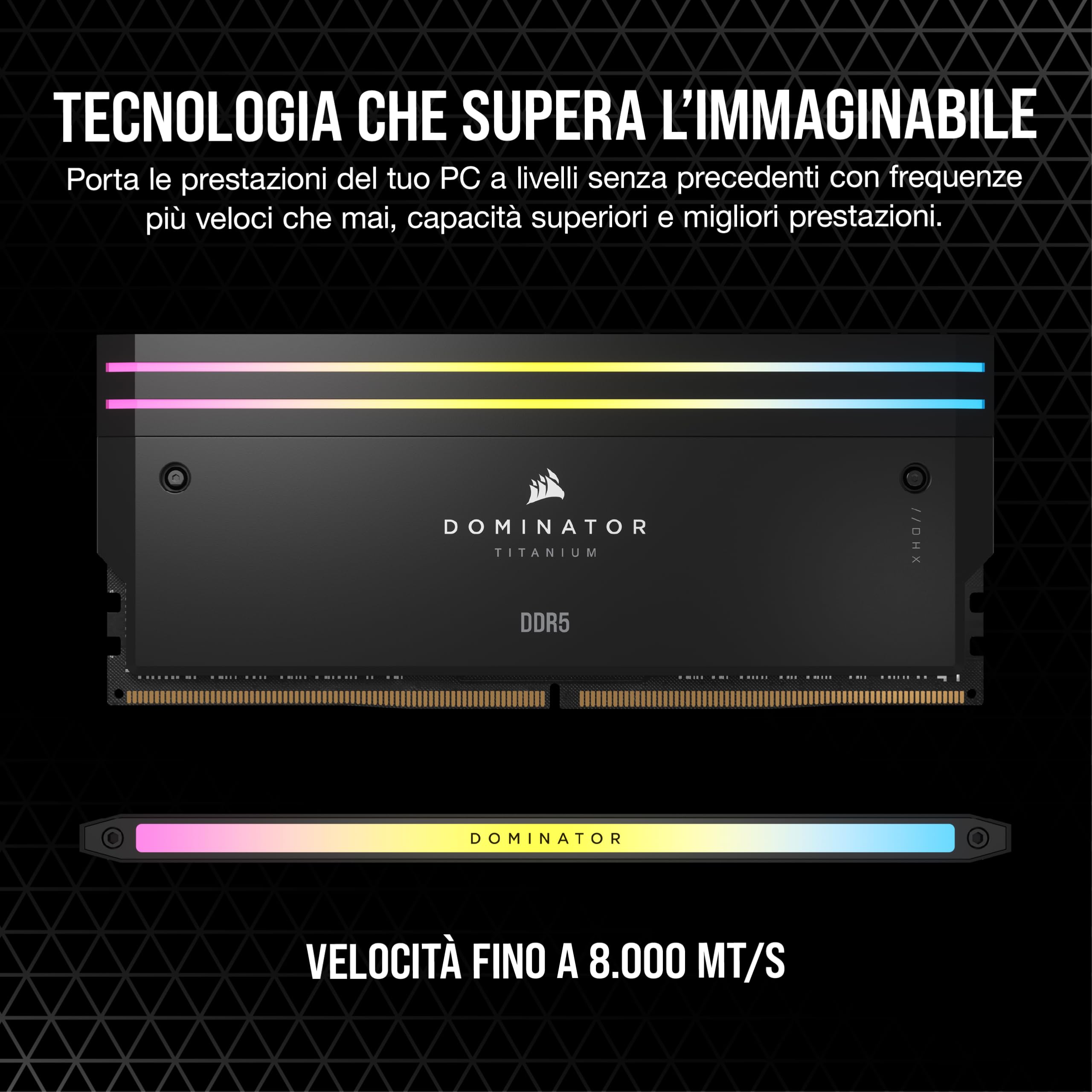 corsair-dominator-titanium-rgb-ddr5-96gb-4x24gb-6400mhz-cl32-intel-xmp-nero image 3