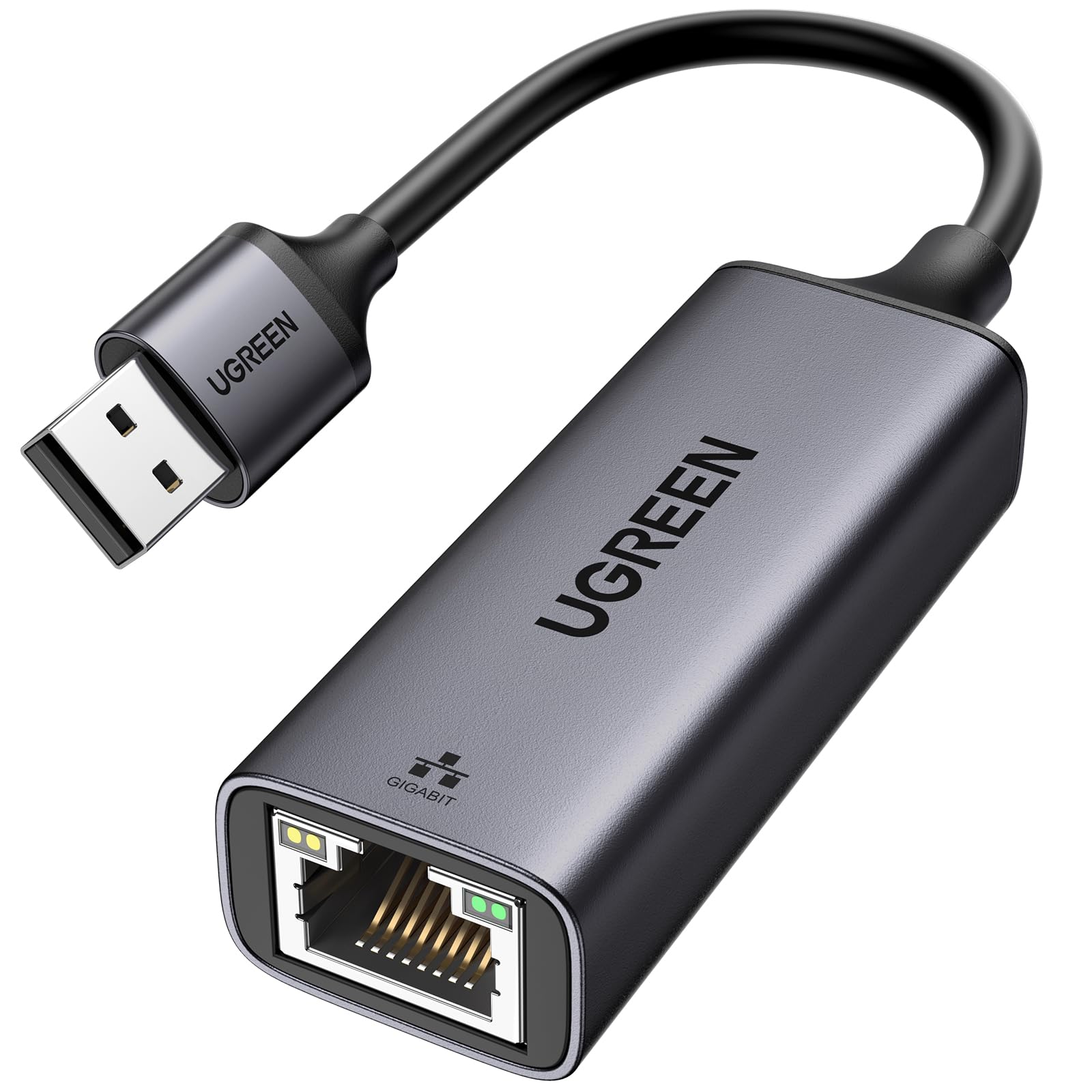 ugreen-adattatore-ethernet-usb-3-0-gigabit-1000-mbps-in-alluminio-nero image 1