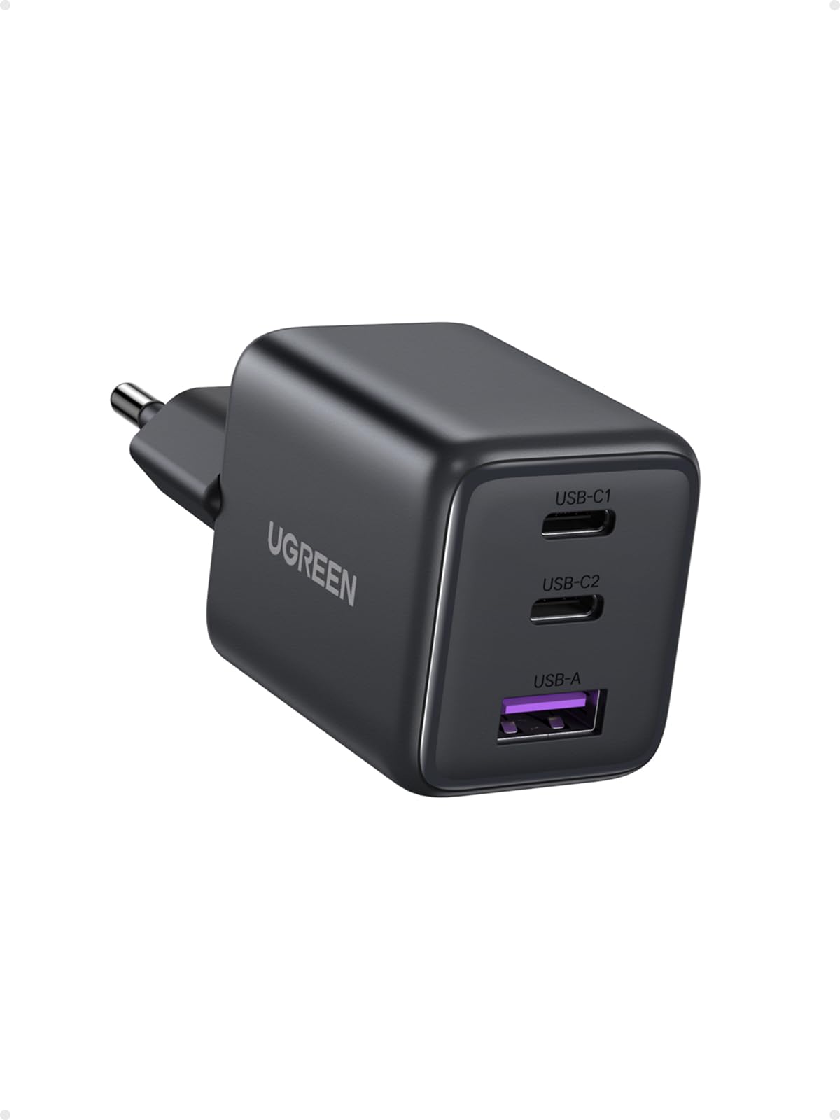 ugreen-zapix-caricatore-usb-c-30w-gan-a-3-porte-pd-nero image 1