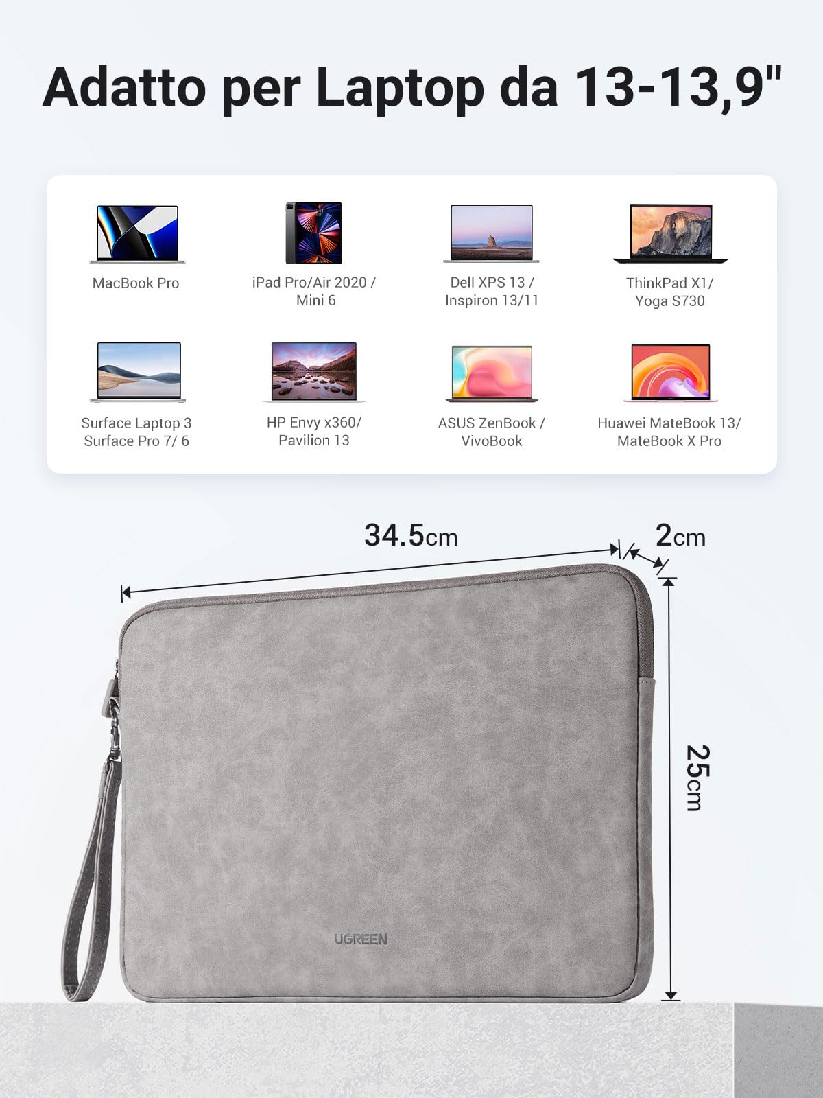 ugreen-custodia-laptop-13-13-9-pu-impermeabile-sleeve image 2