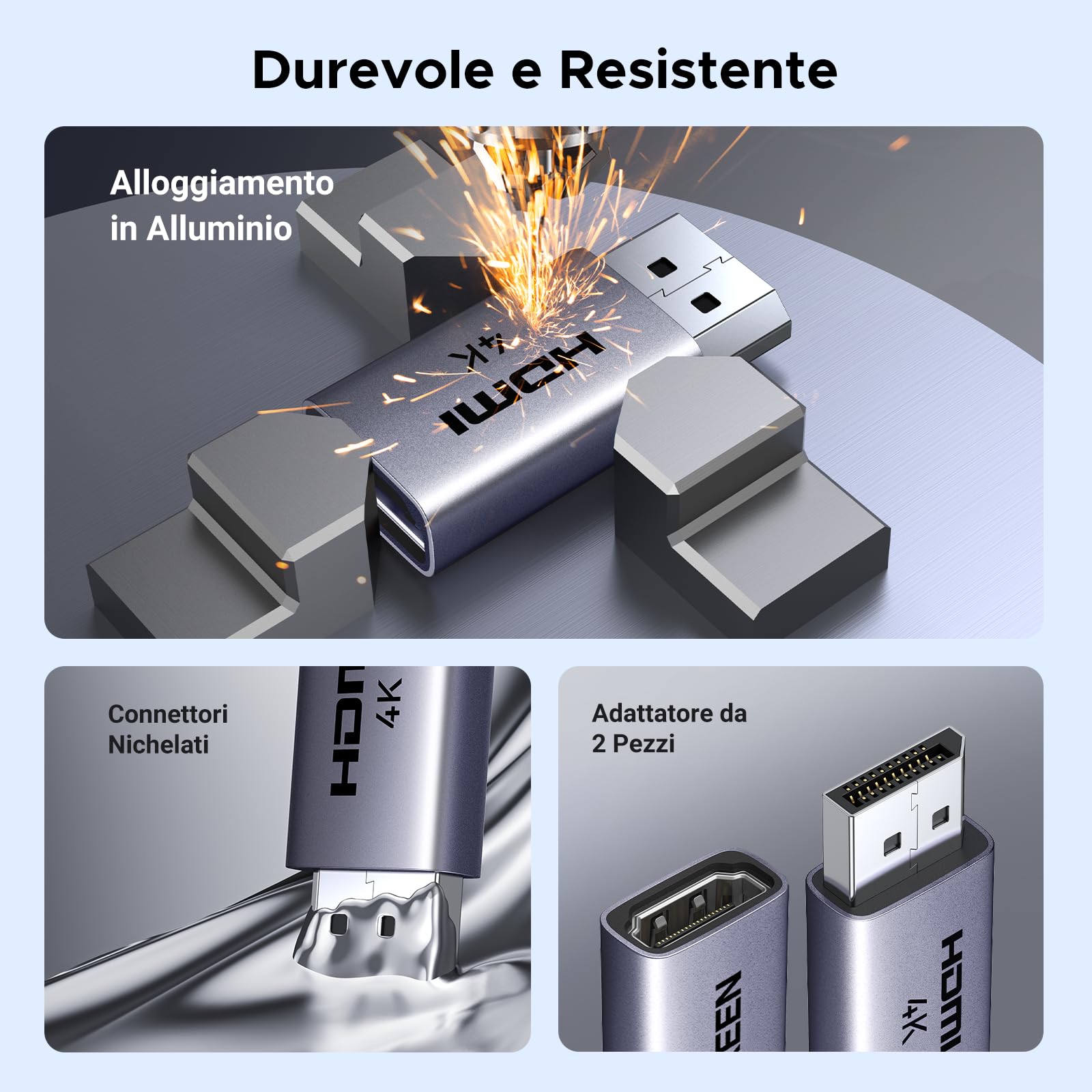 ugreen-adattatore-displayport-a-hdmi-4k-30hz-2-pezzi-convertitore-dp-maschio-a-h image 8