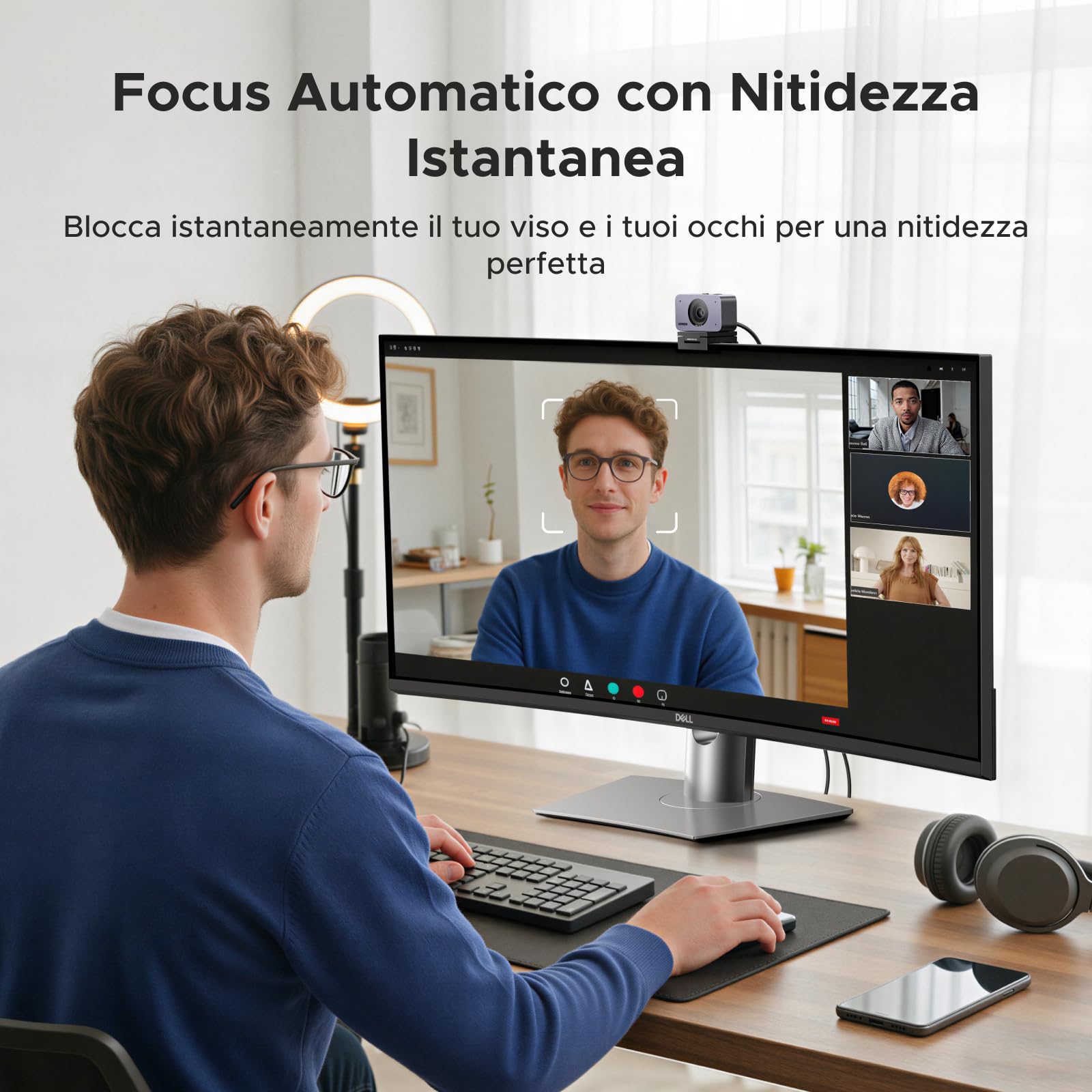 ugreen-finecam-webcam-4k-30fps-con-autofocus-e-treppiede image 6