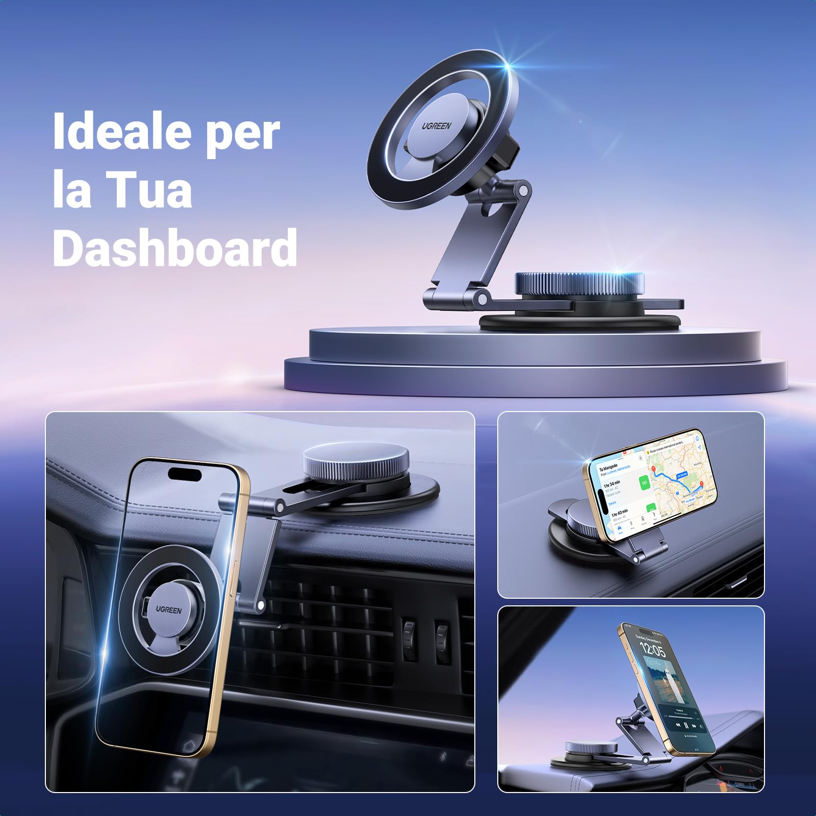 ugreen-supporto-telefono-auto-magsafe-da-cruscotto-magnetico-360 image 3
