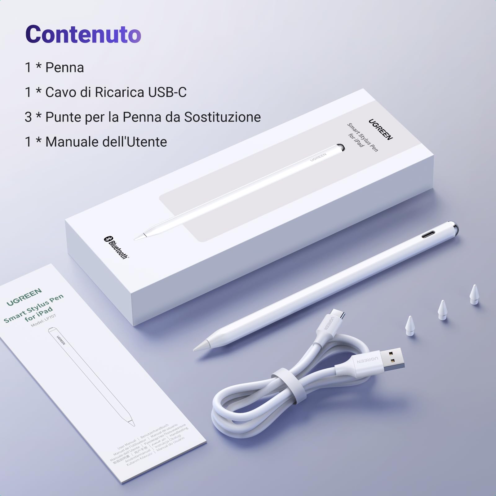 ugreen-pencil-per-ipad-con-ricarica-wireless-magnetica-palm-rejection-e-tilt-bia image 8