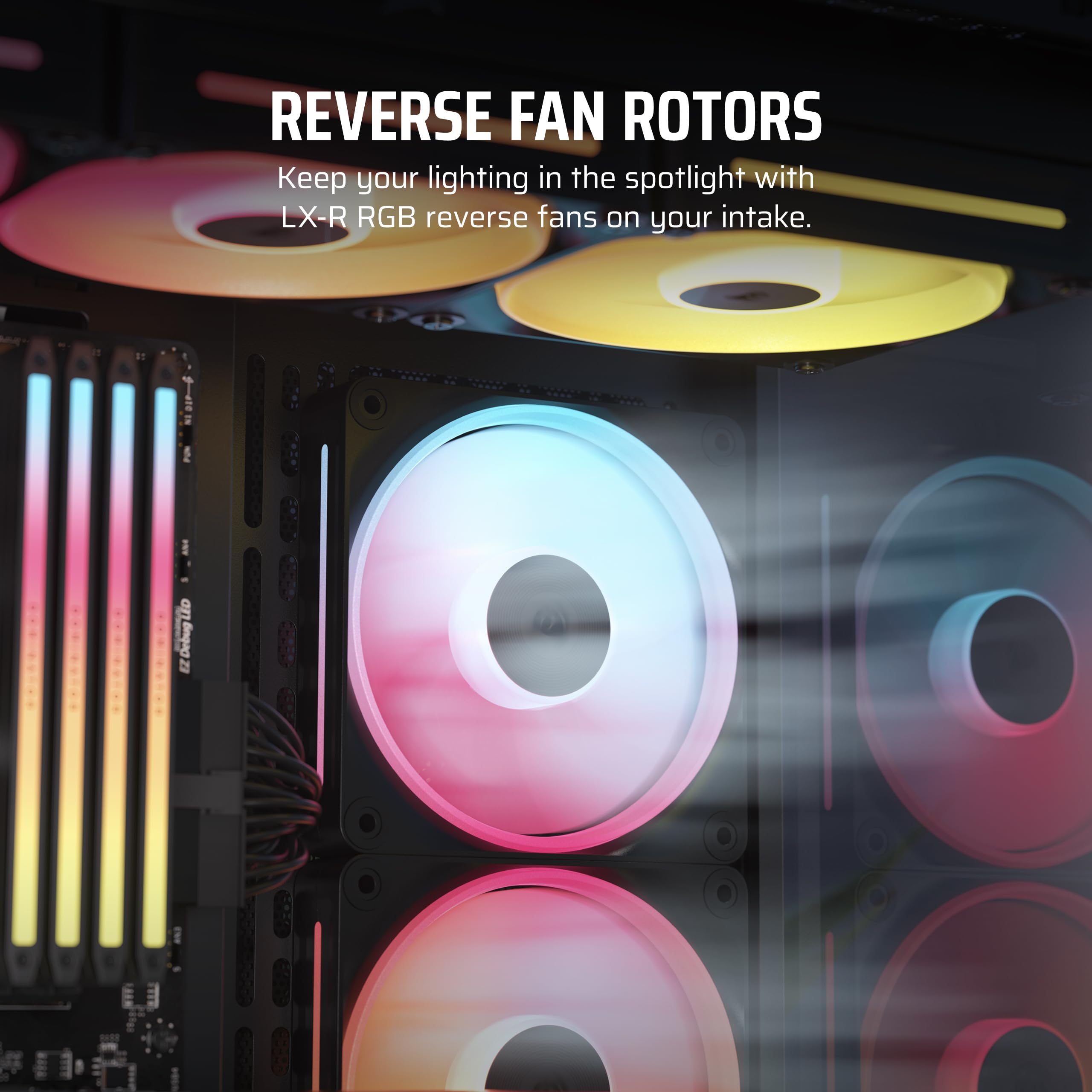 corsair-lx120-r-rgb-kit-3-ventole-120mm-reverse-2400-rpm-icue-link image 3