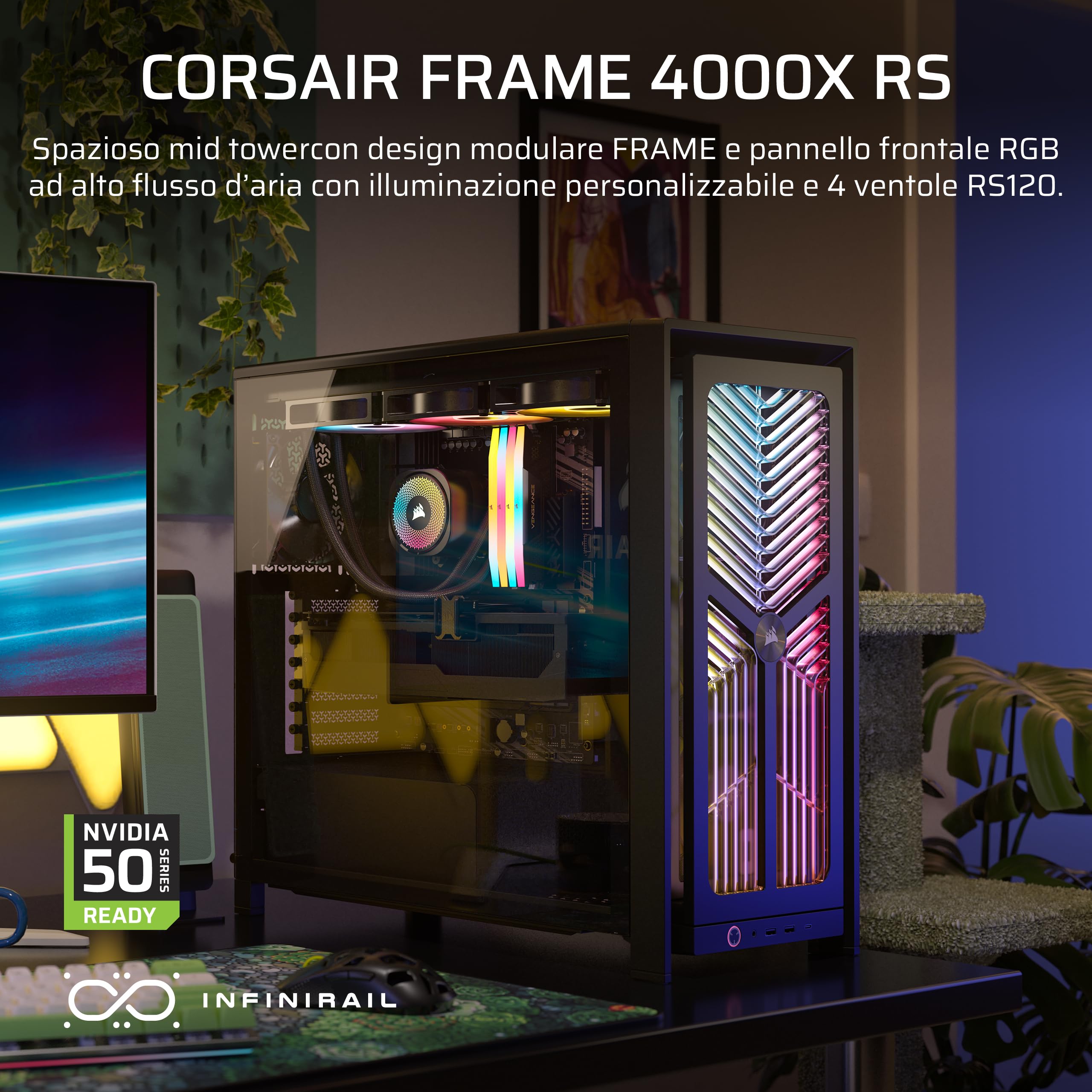 corsair-frame-4000x-rs-case-pc-mid-tower-con-pannello-frontale-rgb-4x-rs120-pwm- image 2