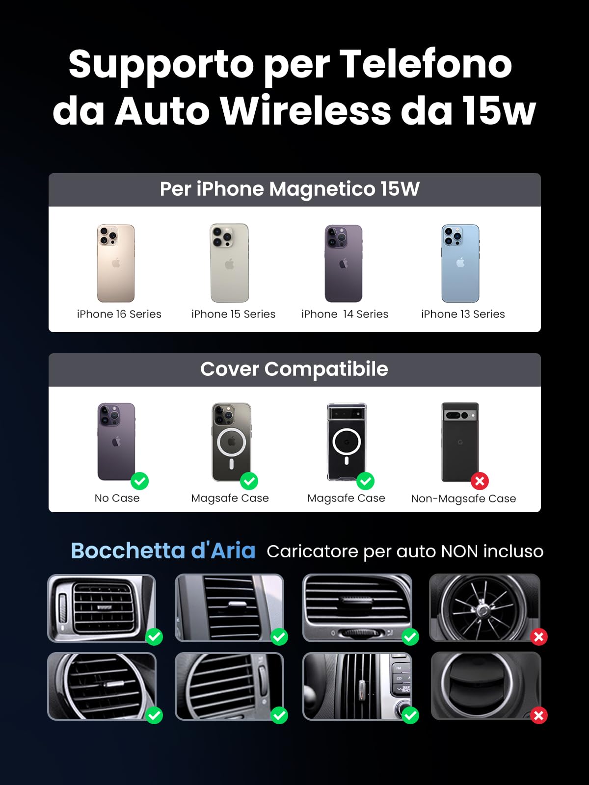 ugreen-magflow-qi2-caricatore-wireless-magnetico-15w-da-auto-supporto-bocchetta- image 4