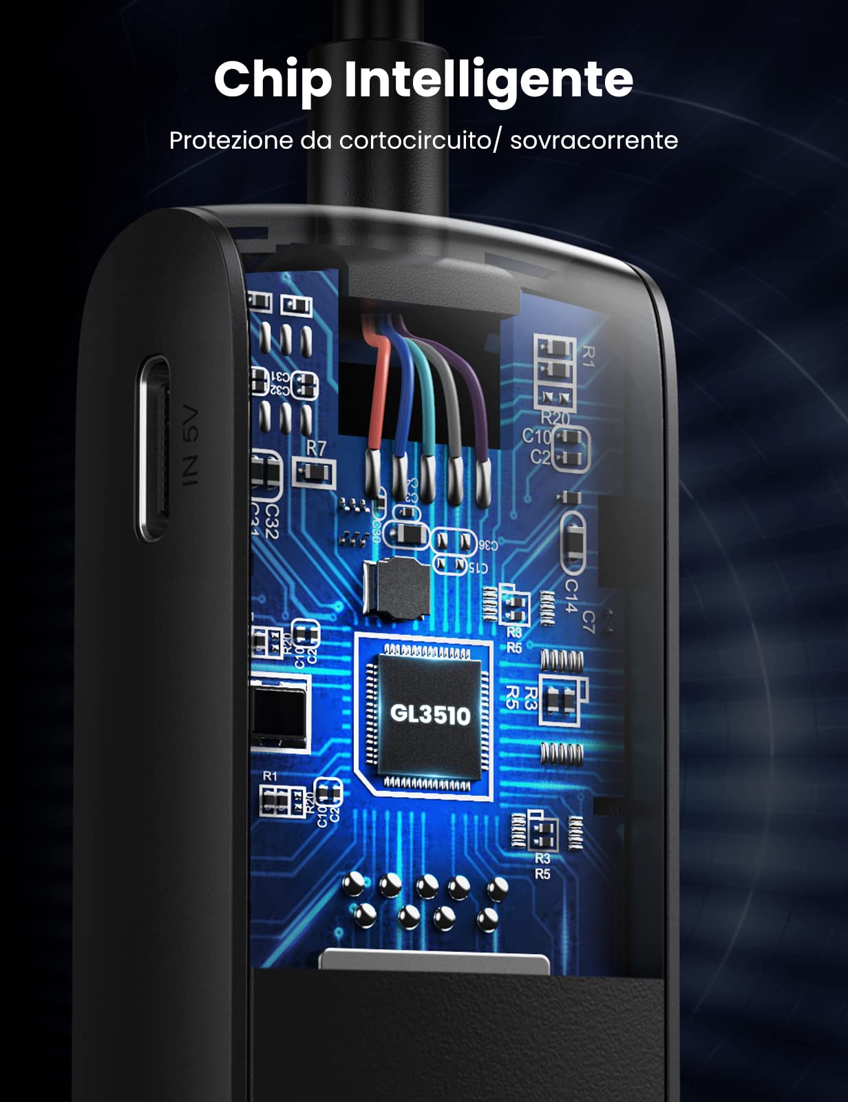 ugreen-hub-4-porte-usb-3-0-5gbps-con-cavo-1m-e-alimentazione-5v-2a image 4