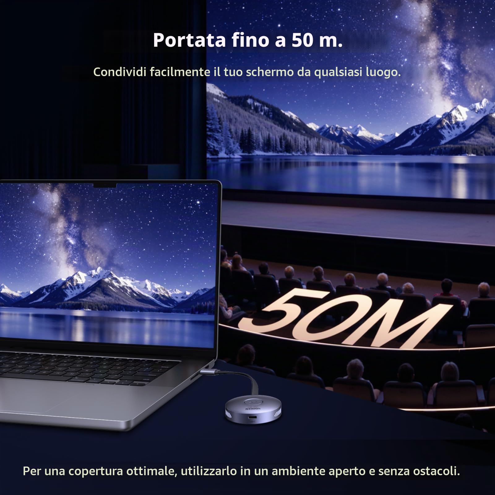 ugreen-trasmettitore-ricevitore-hdmi-wireless-usb-c-a-hdmi-1080p-50m-magnetico image 5