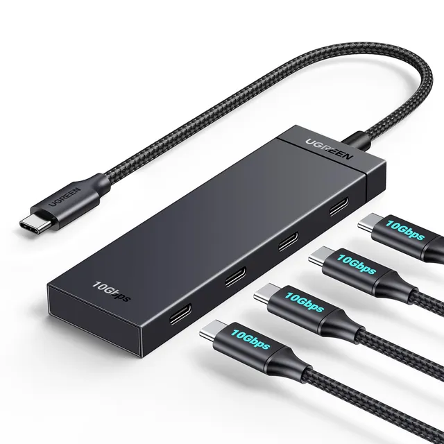 ugreen-hub-usb-c-10gbps-a-4-porte-type-c-usb-3-2-gen-2-con-cavo-30cm image 1