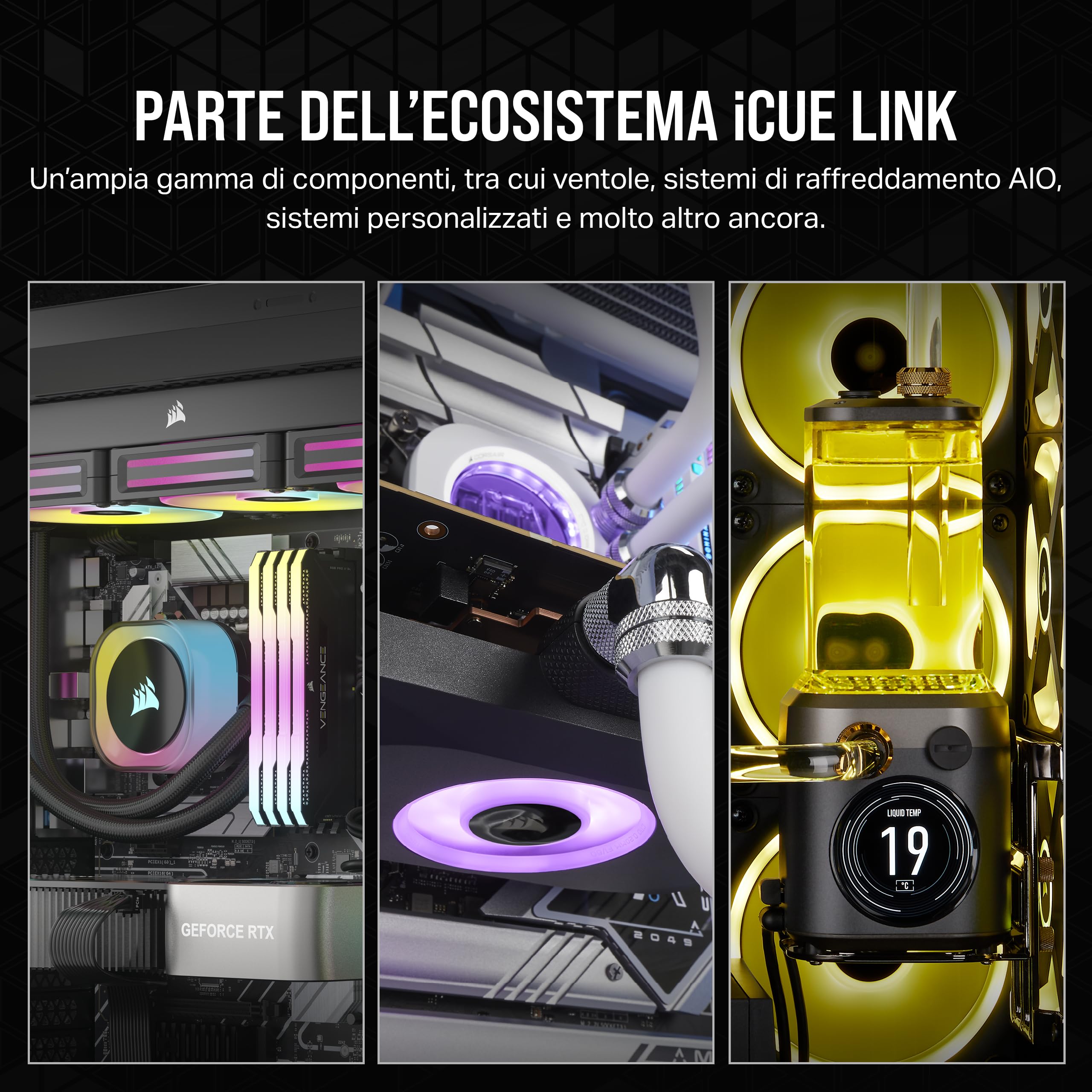 corsair-icue-link-qx120-rgb-ventola-120mm-nera-cupola-magnetica-pwm-2400-rpm image 7