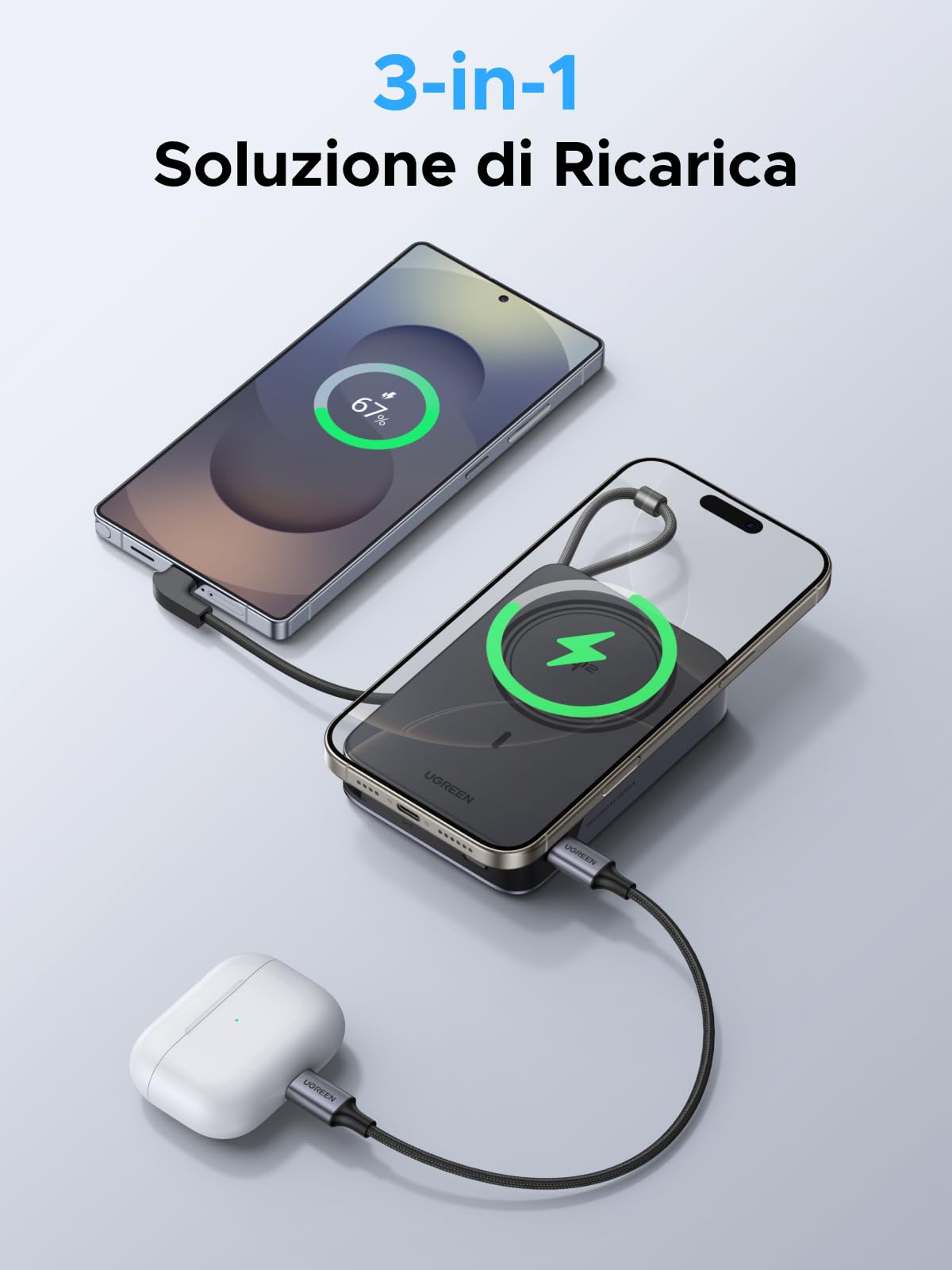 ugreen-zapix-qi2-15w-power-bank-magnetico-10000mah-pd-30w-con-supporto-pieghevol image 6