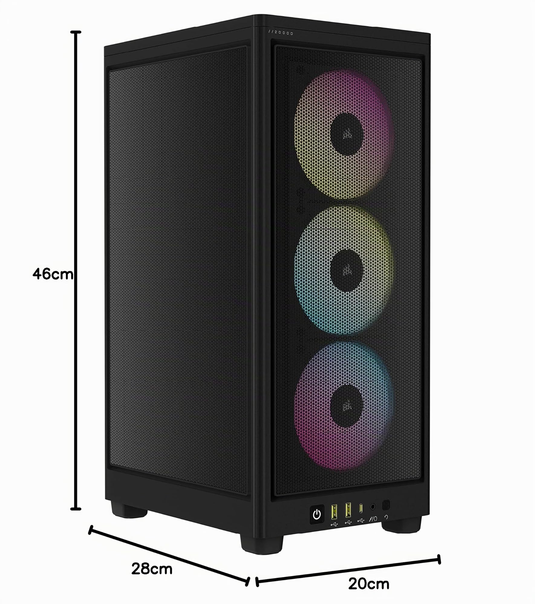 corsair-icue-2000d-rgb-airflow-mini-itx-nero-con-3-ventole-af120-rgb-slim image 6